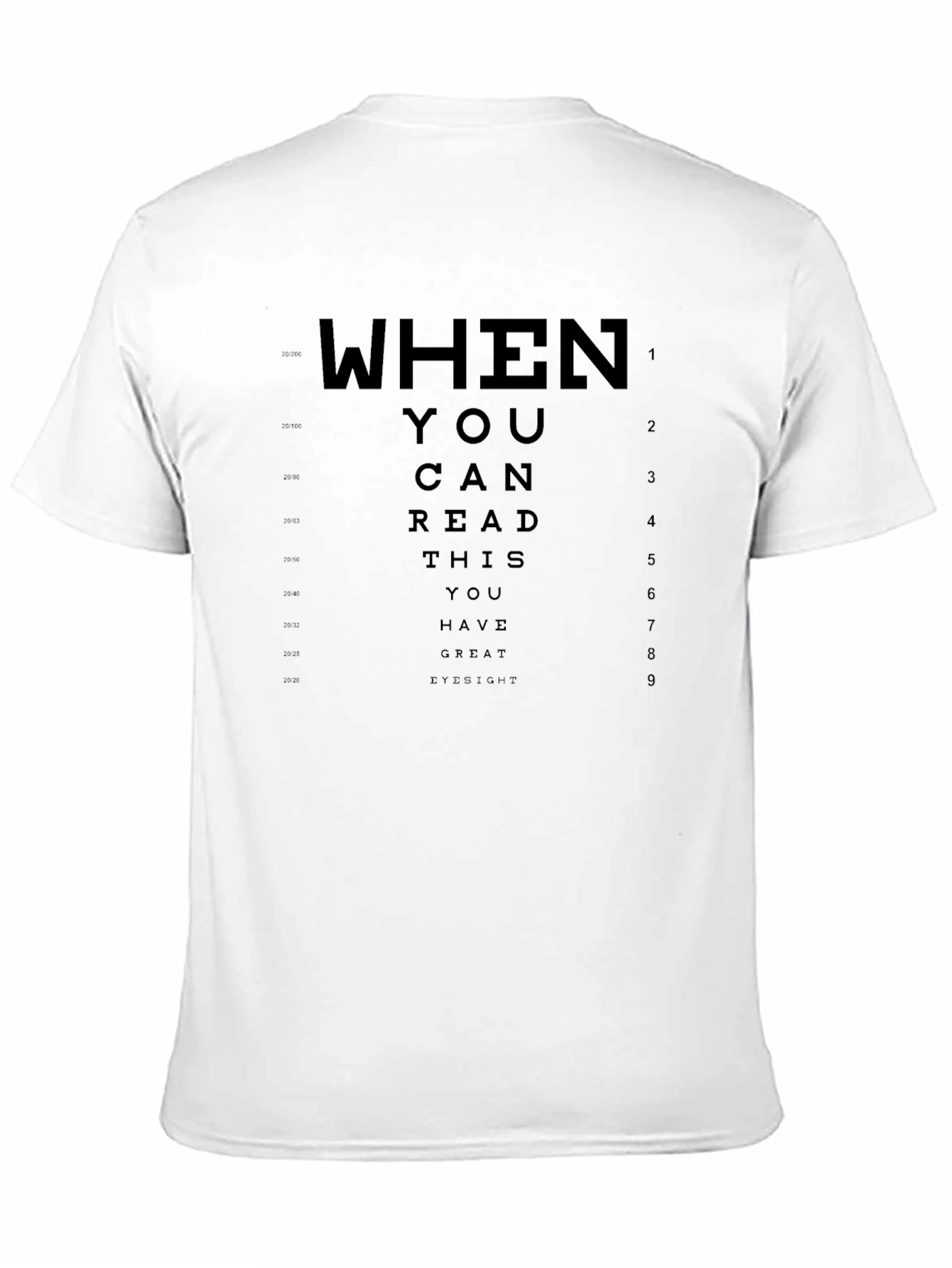 Great Eyesight T-Shirt - Funny Eye Chart Tee