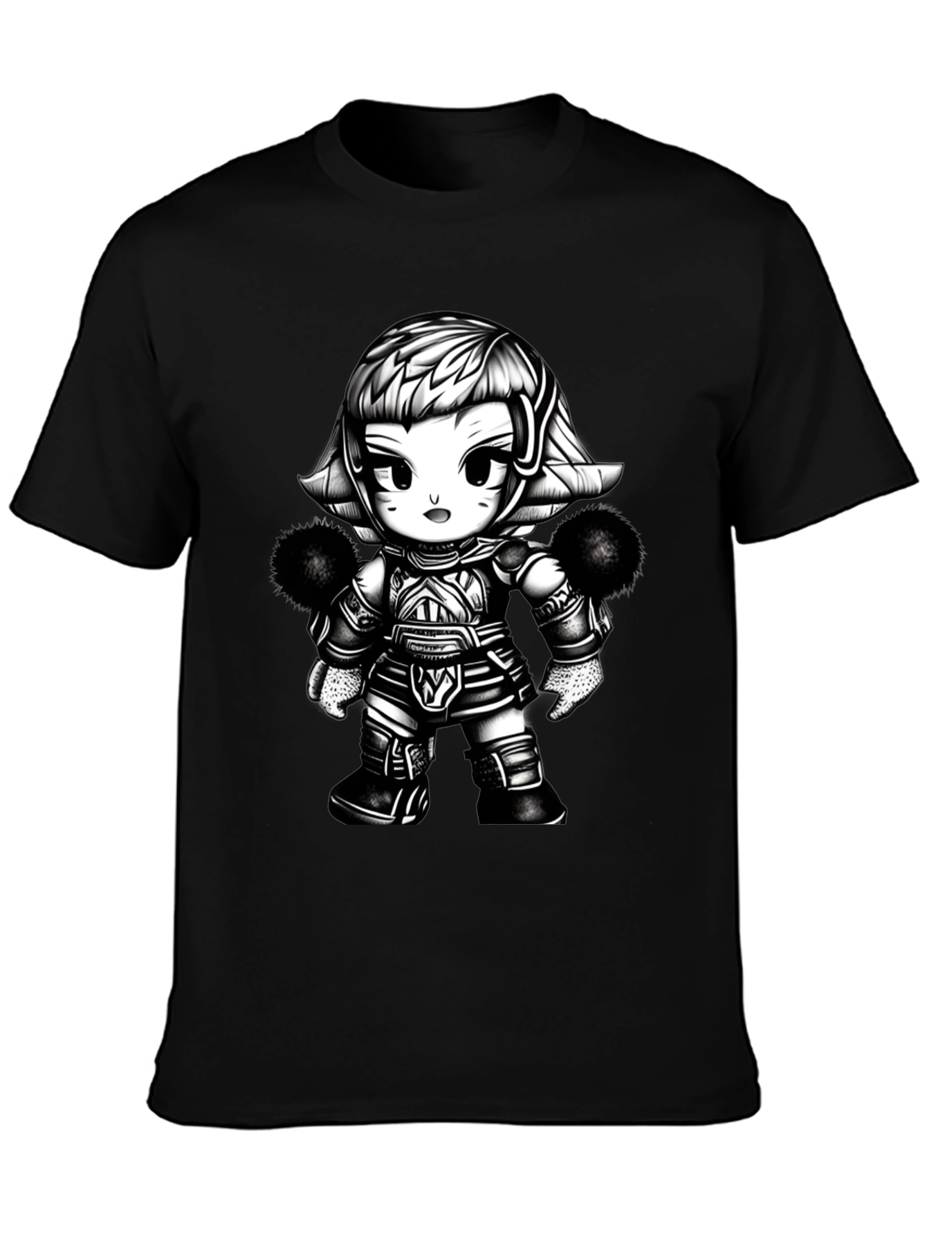 Cartoon Warrior Graphic Tee