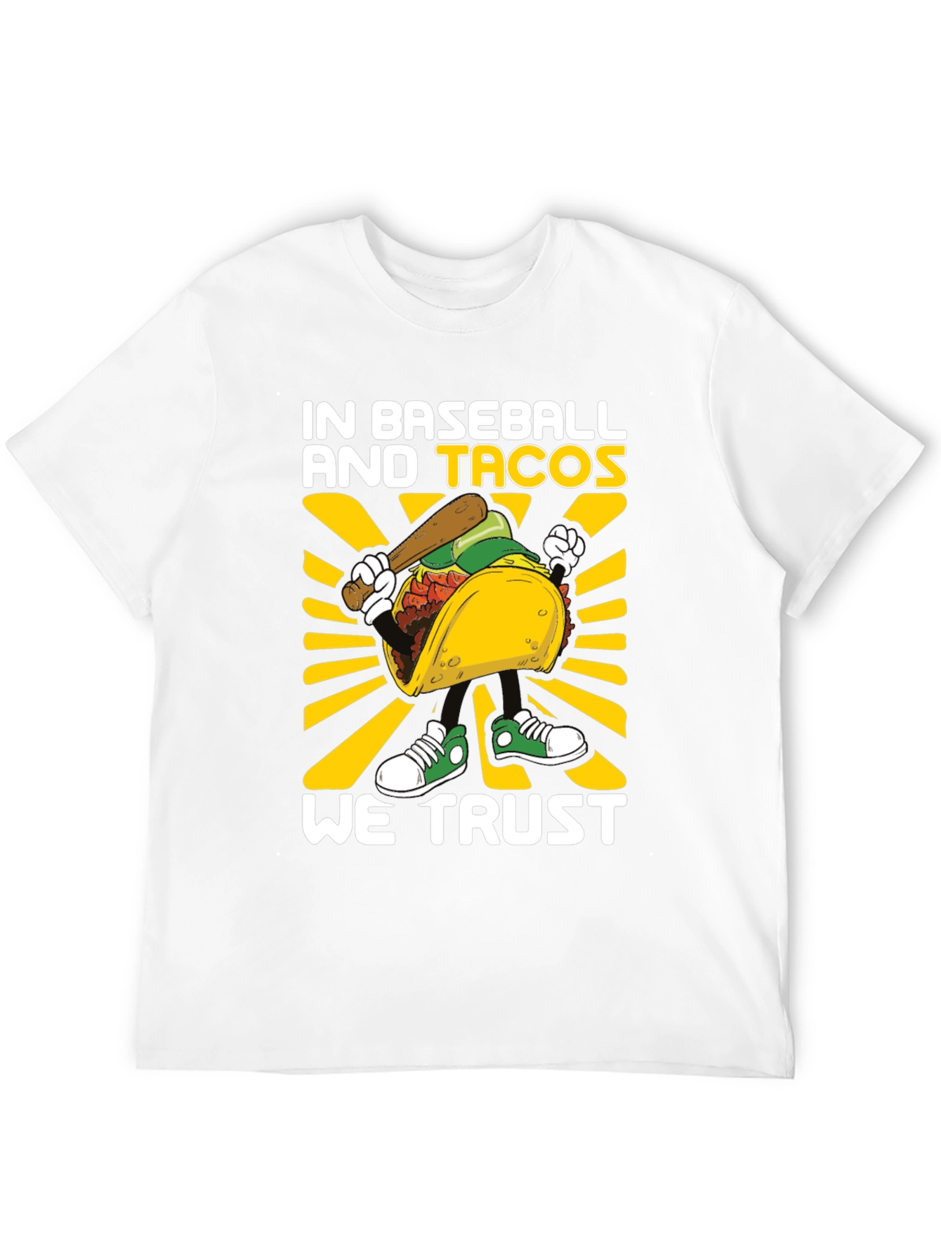Baseball and Tacos Graphic Tee - We Trust Tacos!