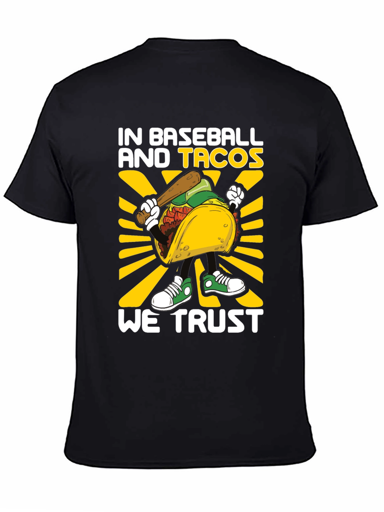 Baseball and Tacos Graphic Tee - We Trust Tacos!