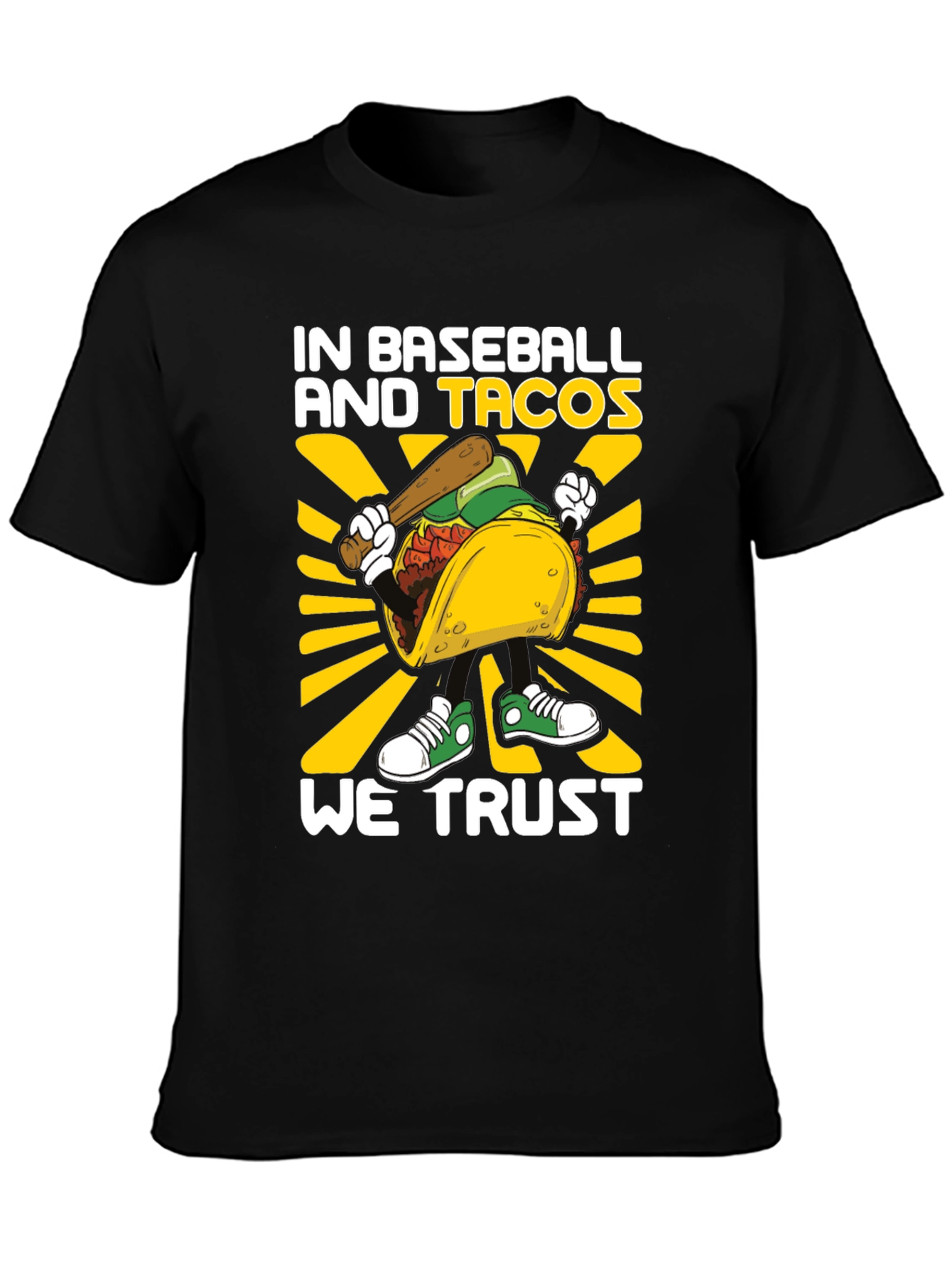 Baseball and Tacos Graphic Tee - We Trust Tacos!