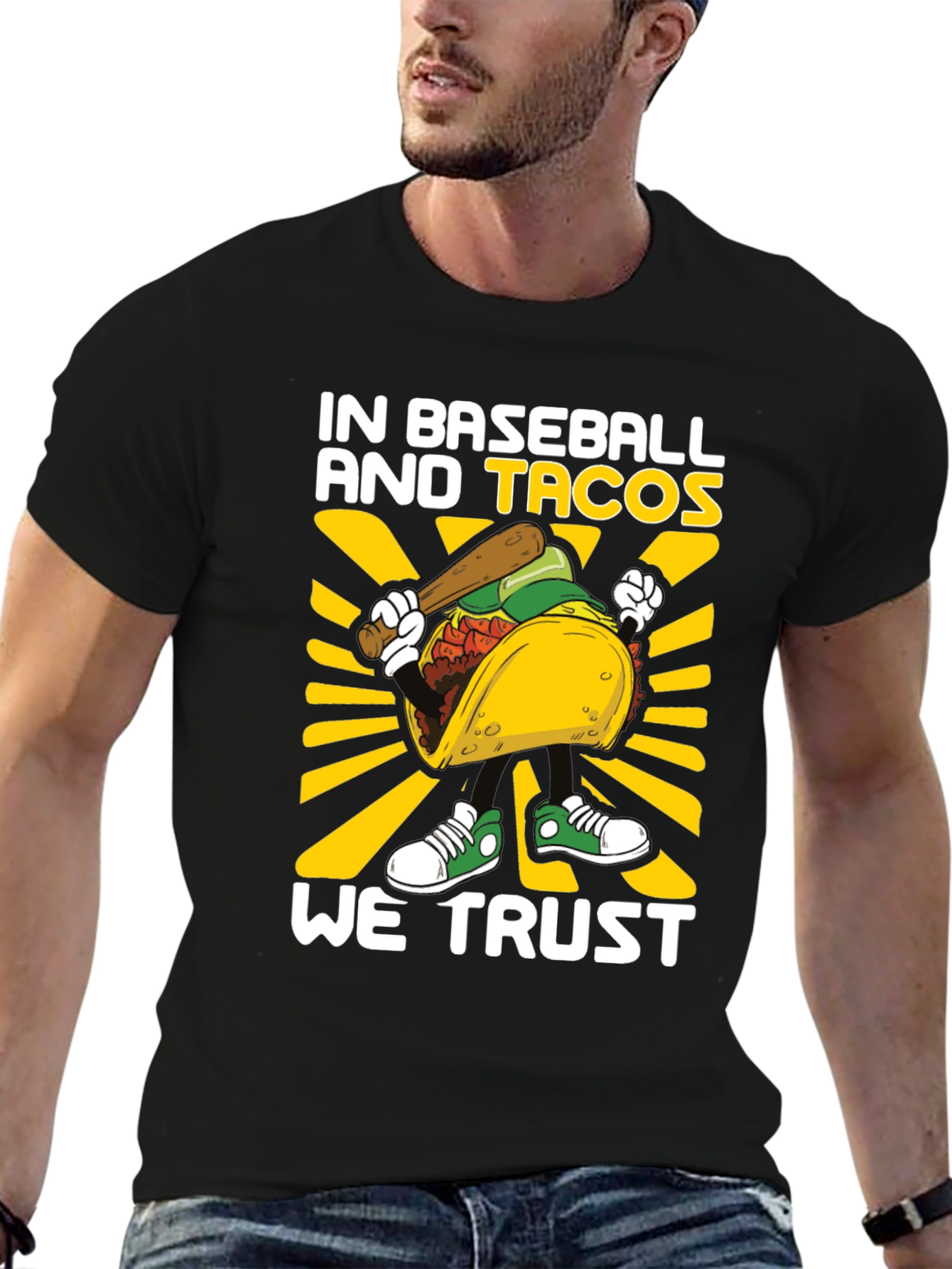 Baseball and Tacos Graphic Tee - We Trust Tacos!