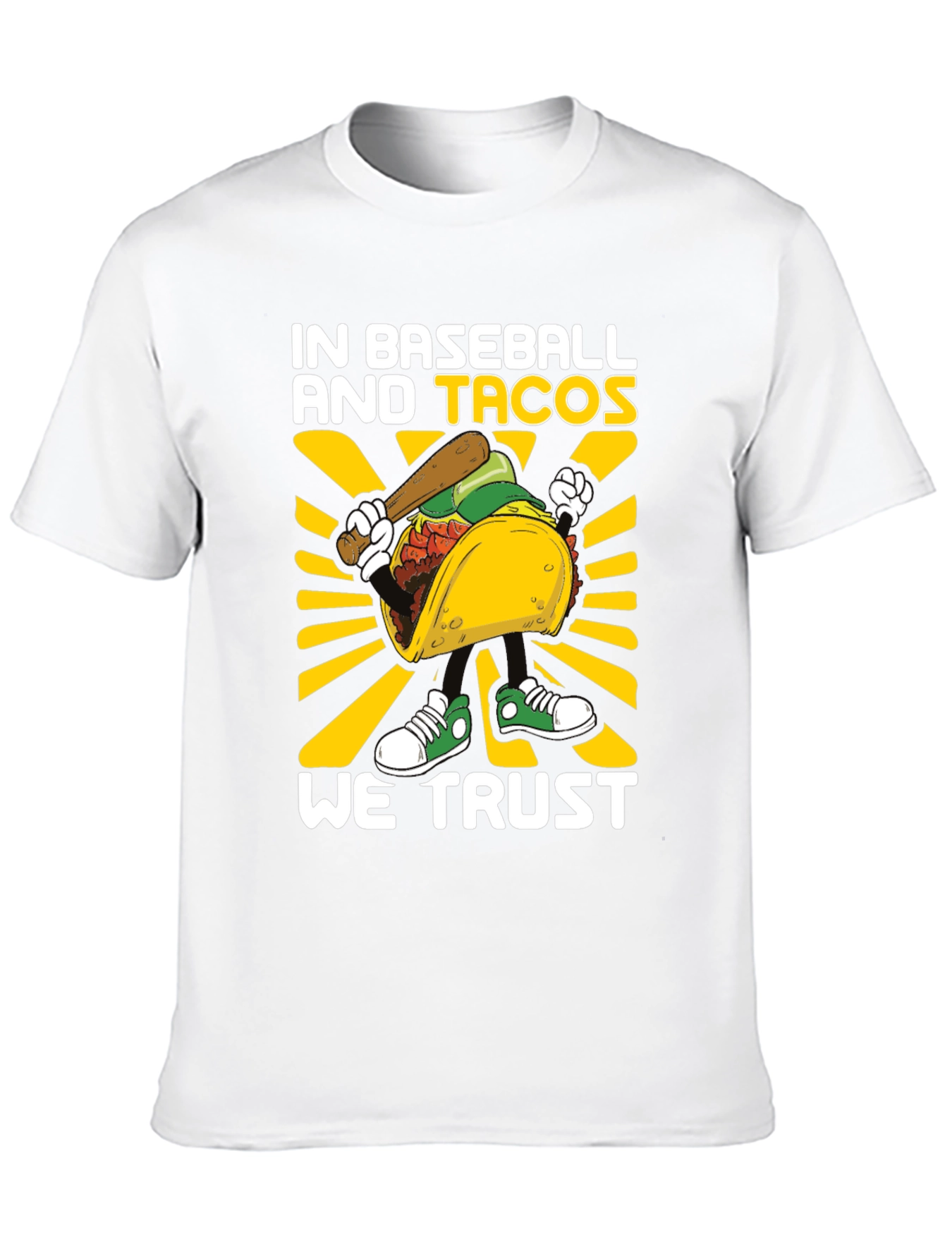 Baseball and Tacos Graphic Tee - We Trust Tacos!