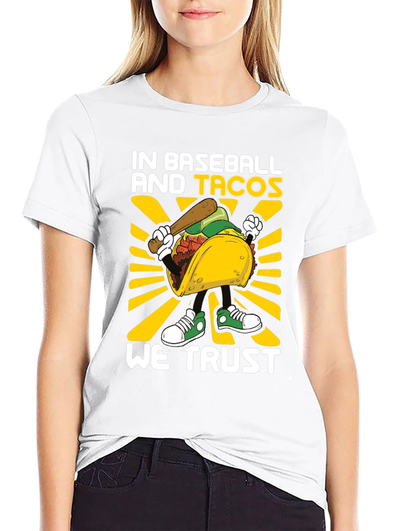 Baseball and Tacos Graphic Tee - We Trust Tacos!