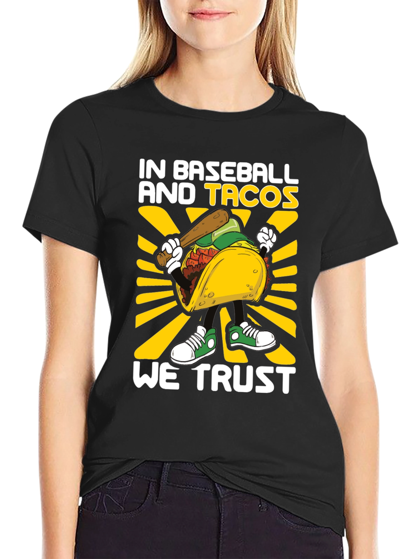 Baseball and Tacos Graphic Tee - We Trust Tacos!