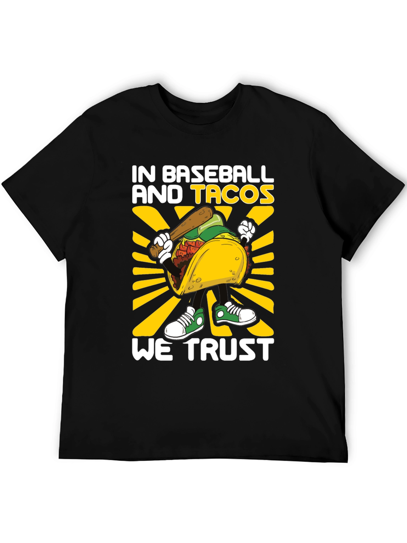 Baseball and Tacos Graphic Tee - We Trust Tacos!