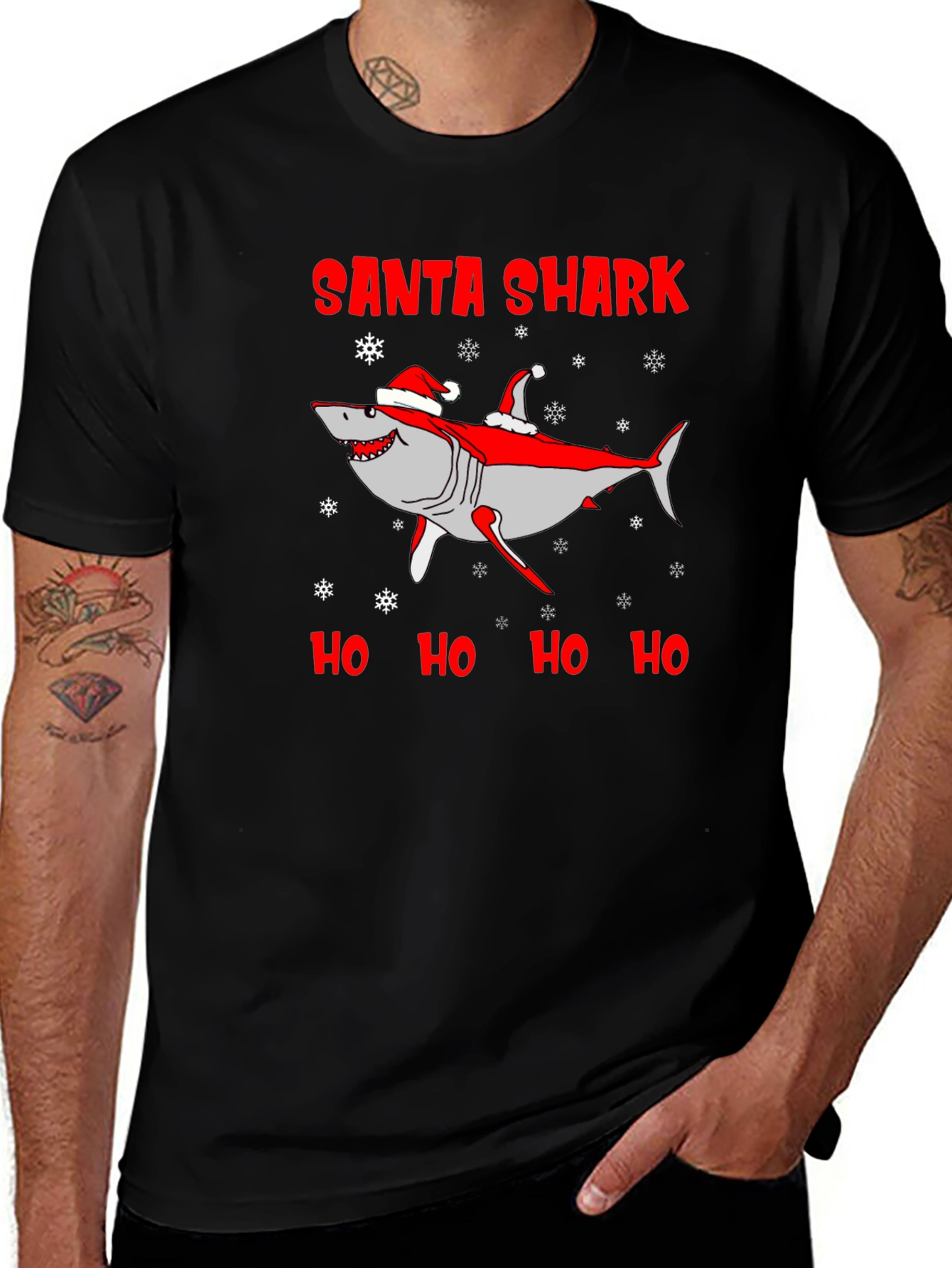 Santa Shark Christmas T-Shirt