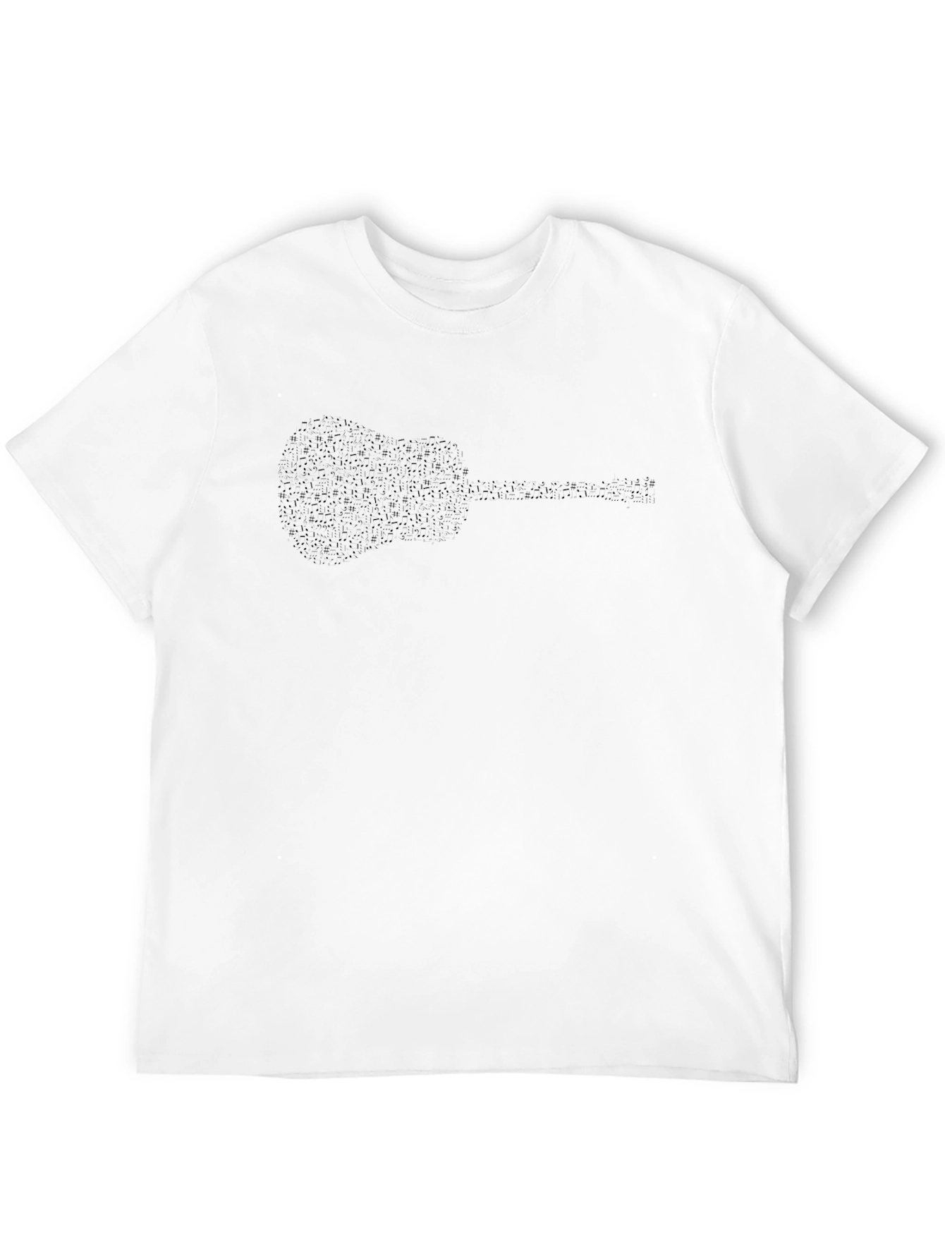 Guitar Silhouette Mens Black T-Shirt