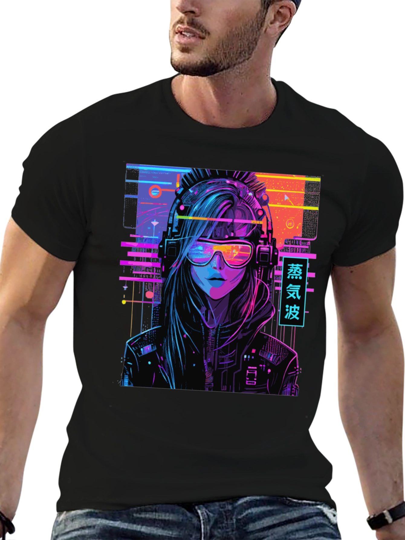 Cyberpunk Vaporwave Graphic T-Shirt
