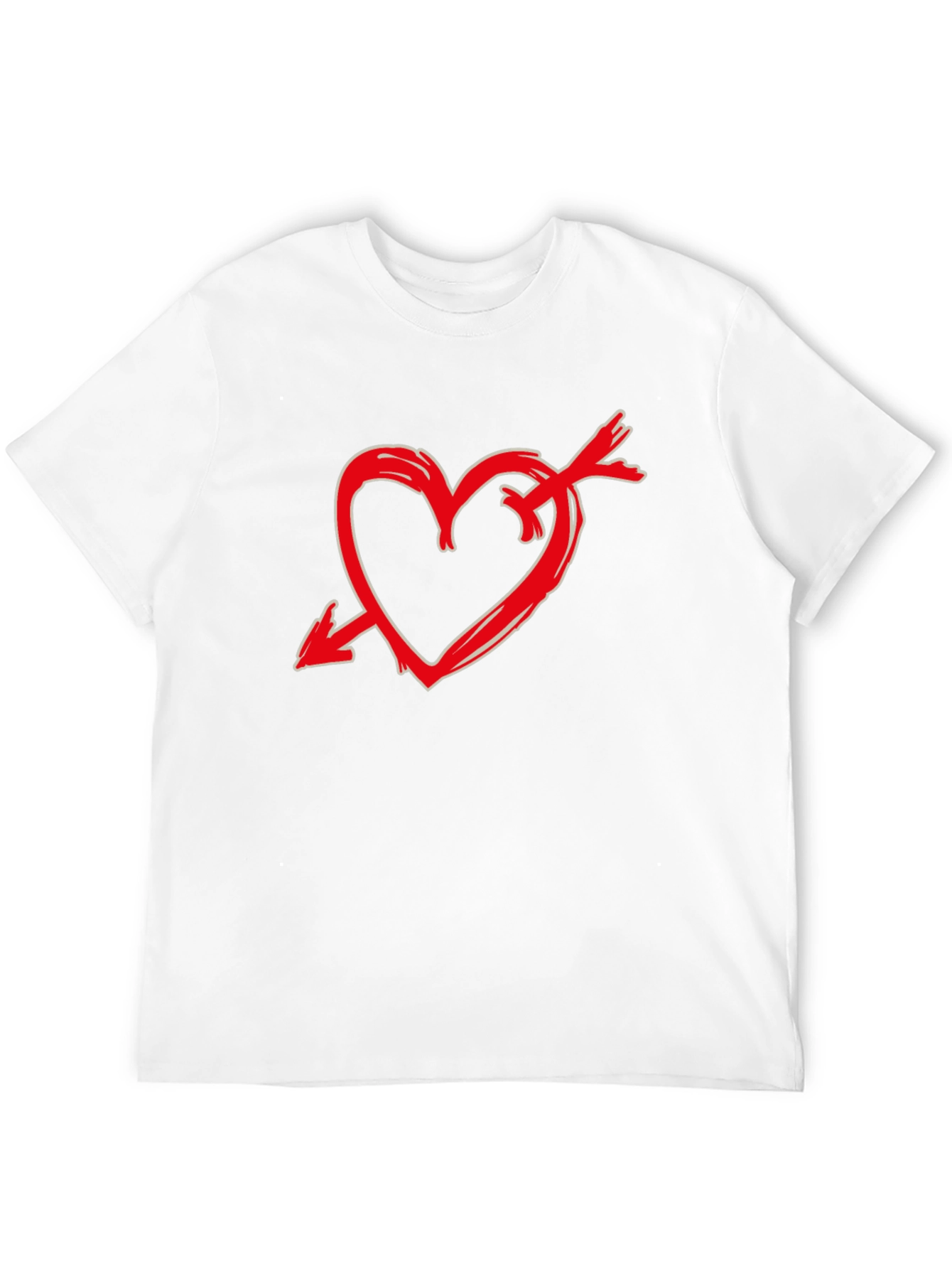 Heart Arrow Graphic Tee - Stylish Black Casual T-Shirt