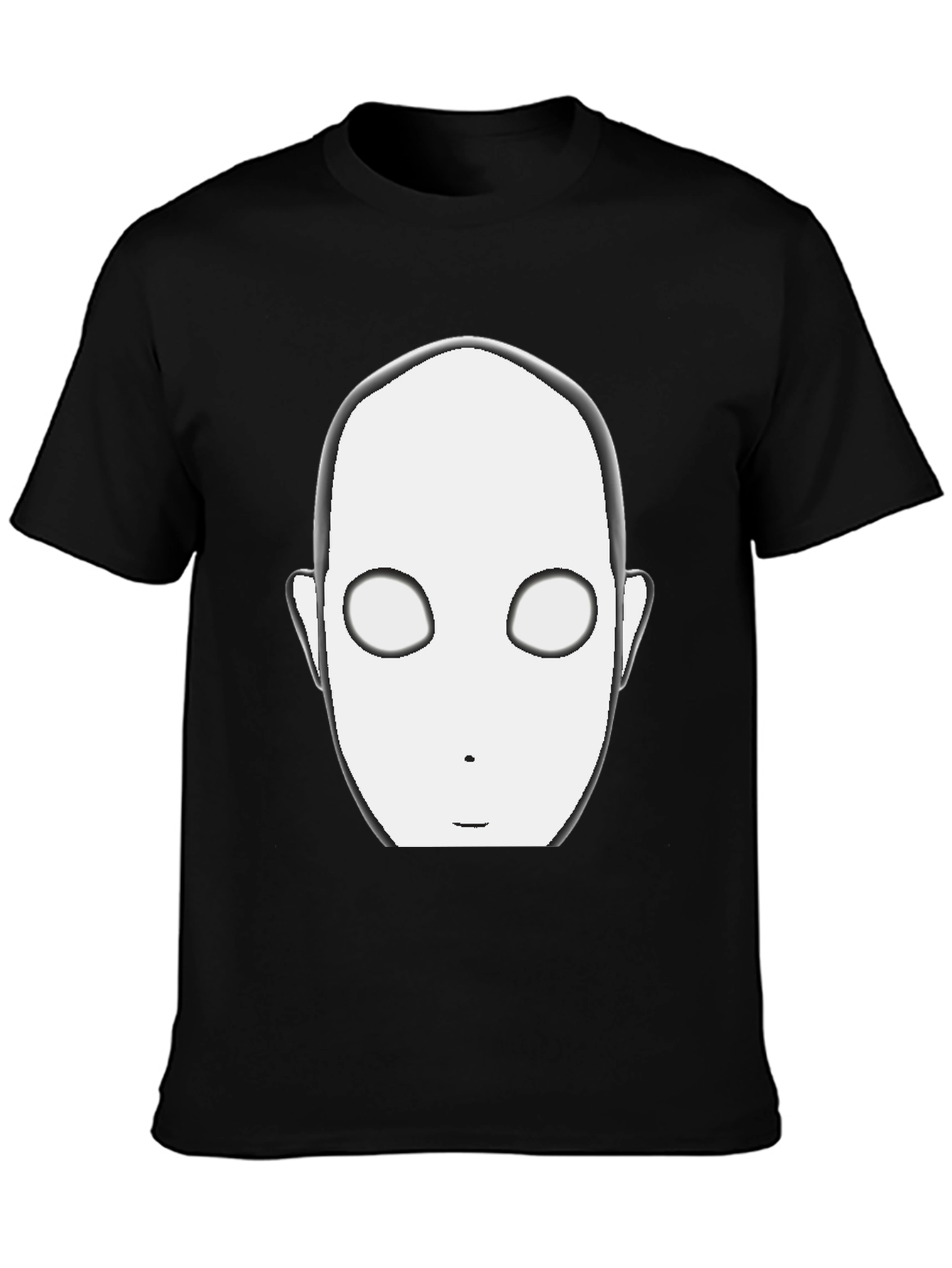 Mysterious Face Black T-Shirt