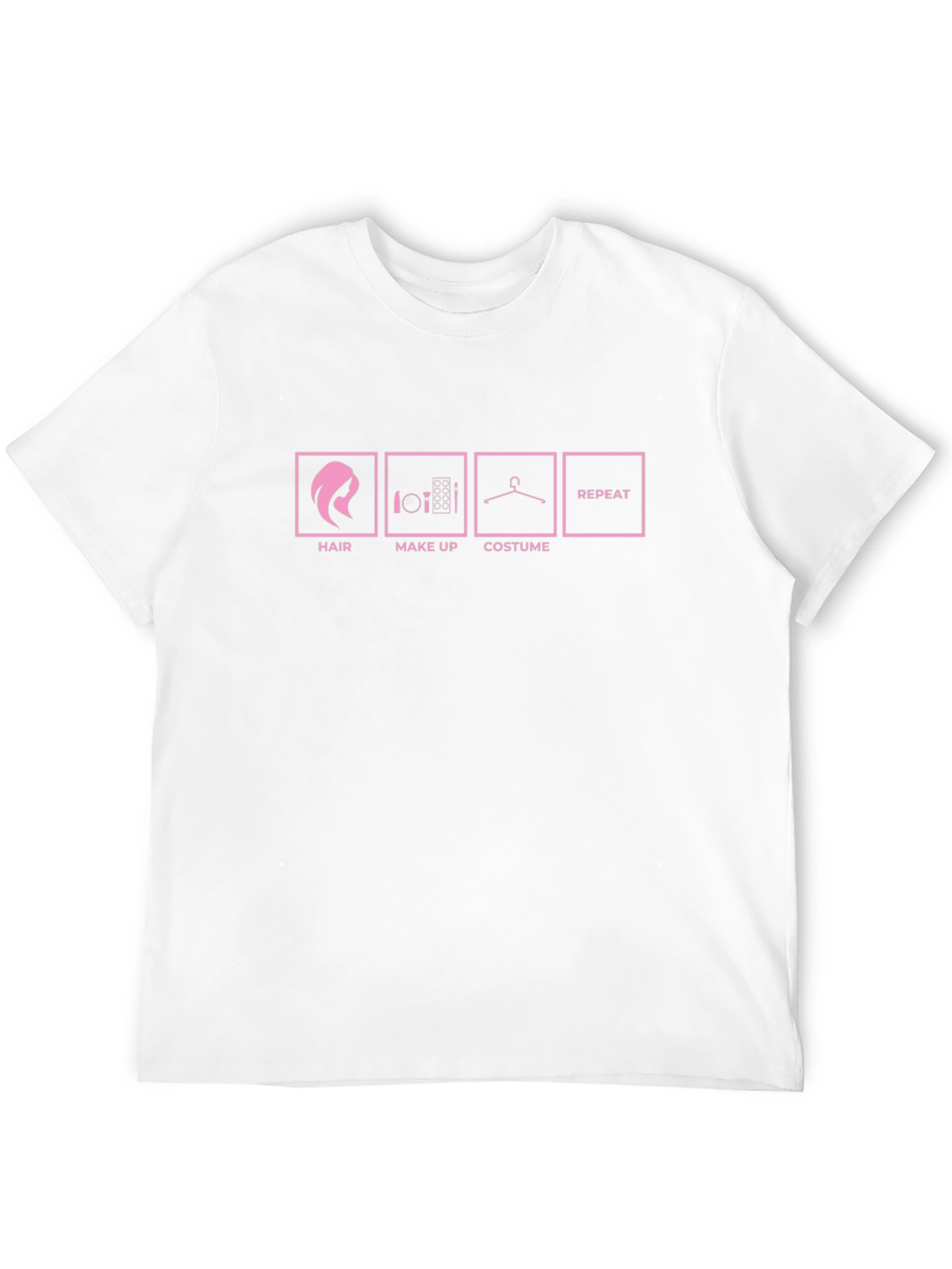 Hair Makeup Costume Repeat Black T-Shirt