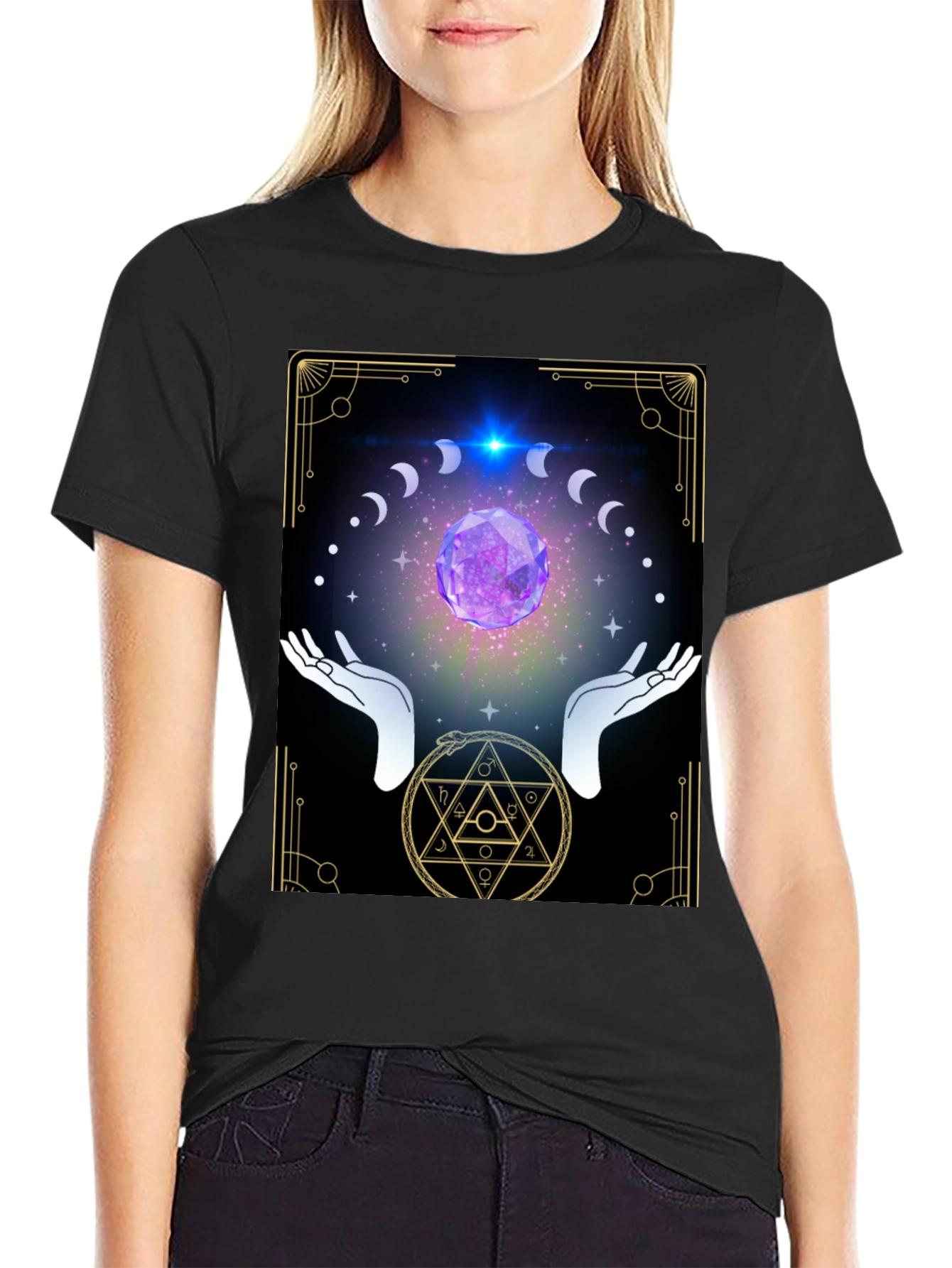 Mystic Moon Phase Graphic Tee