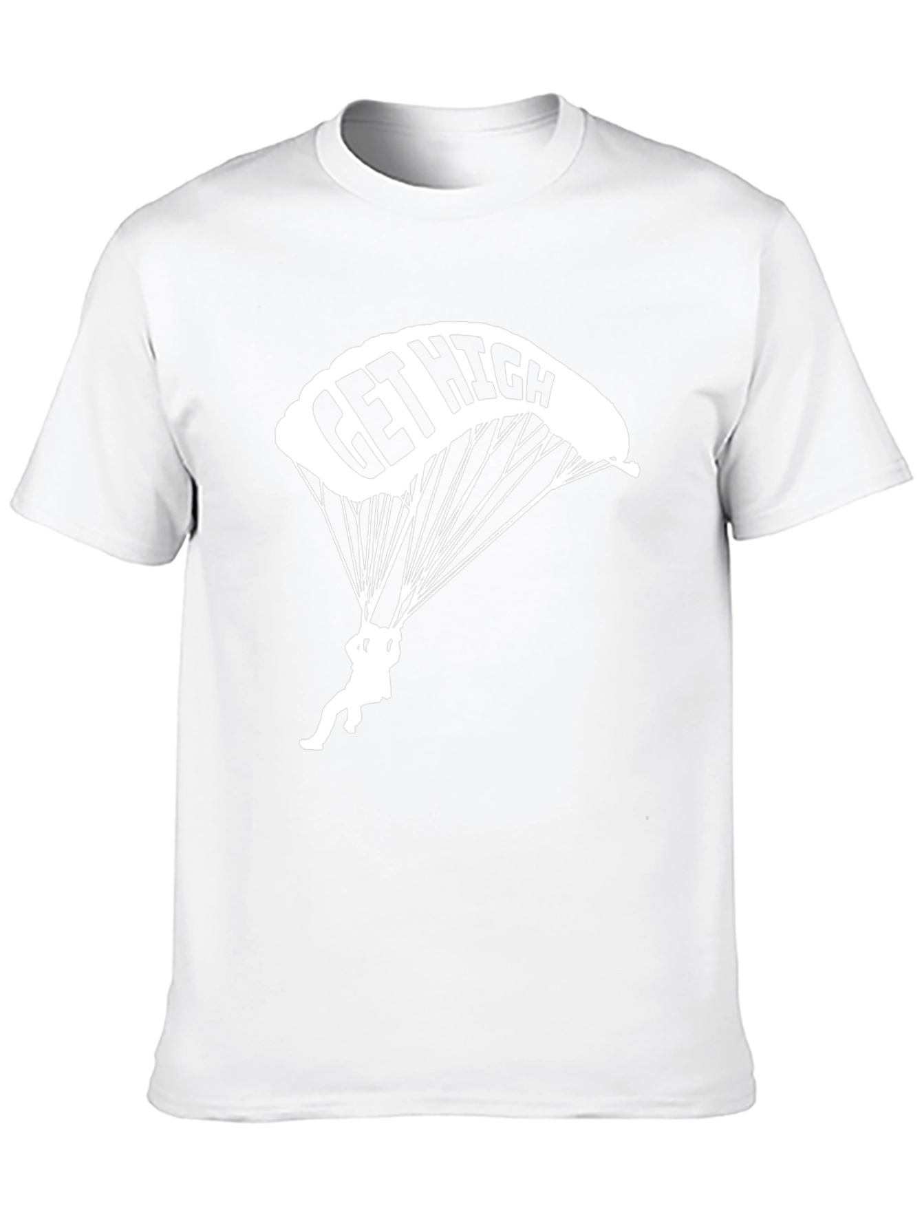 Get High Parachute T-Shirt - Black Cotton Tee