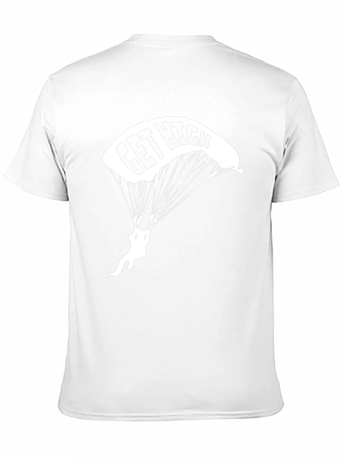 Get High Parachute T-Shirt - Black Cotton Tee