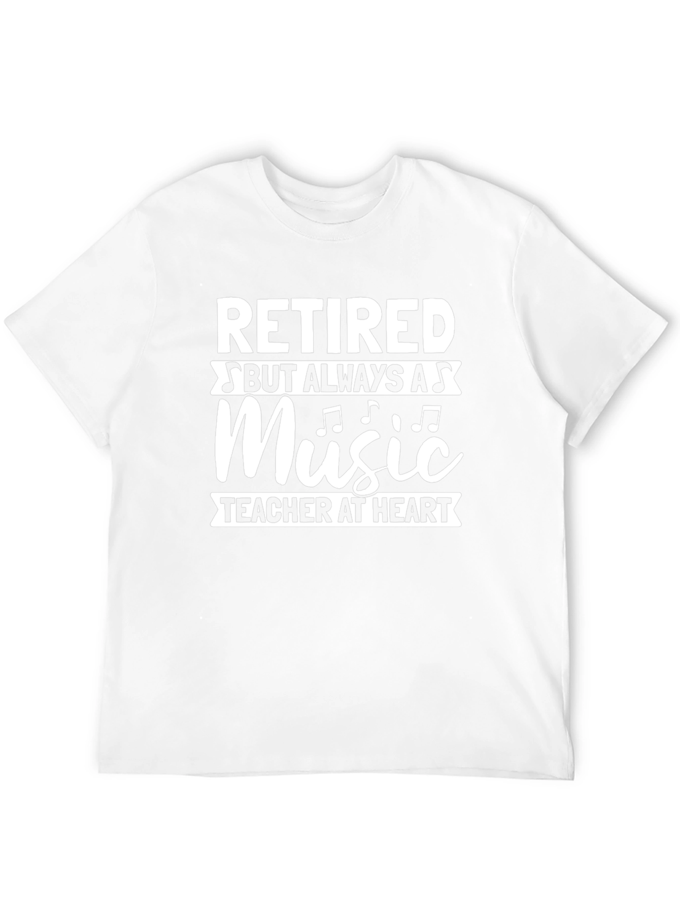 Retired Music Teacher at Heart Black T-Shirt