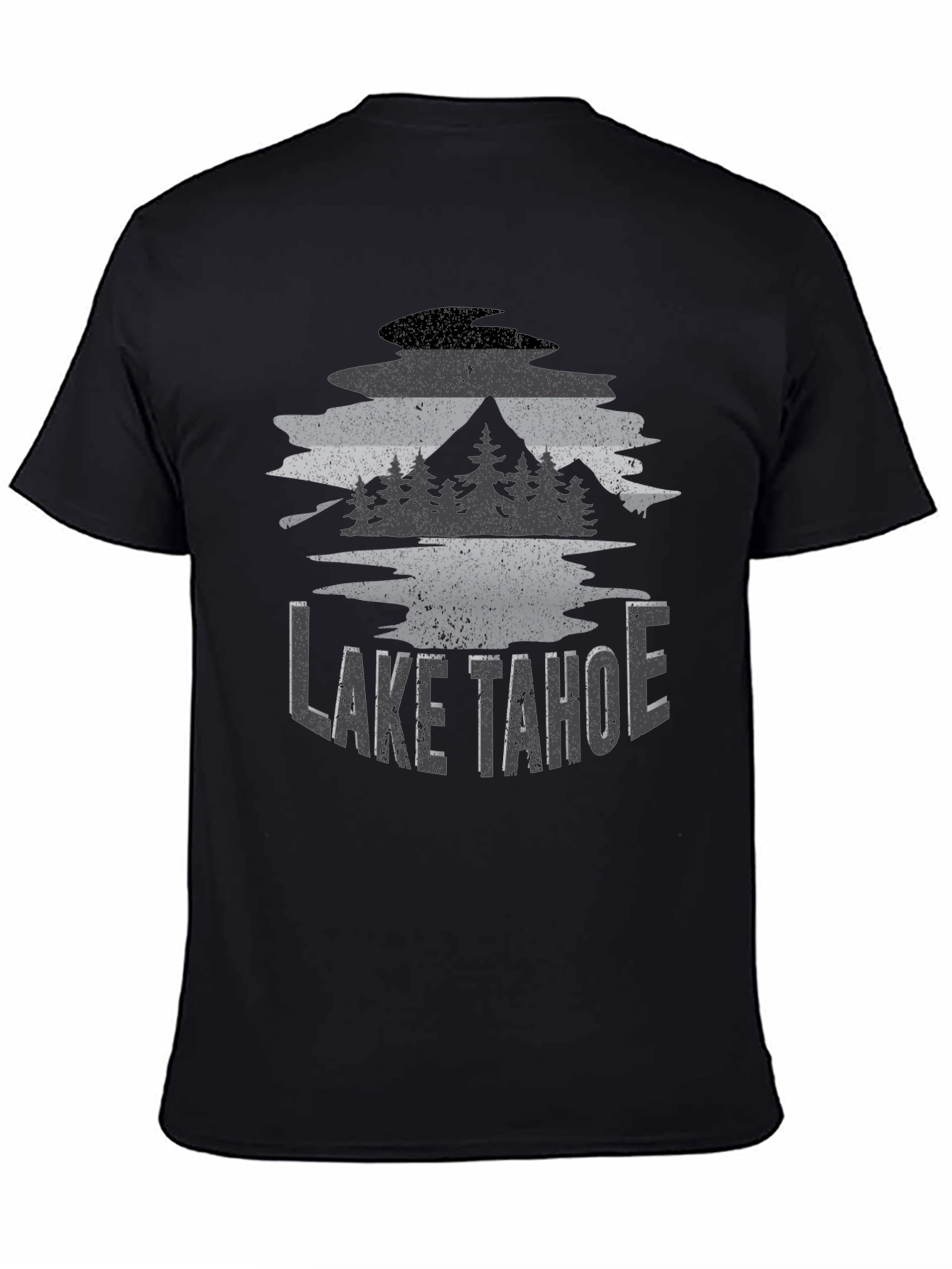 Lake Tahoe Graphic Tee - Unisex Black T-Shirt
