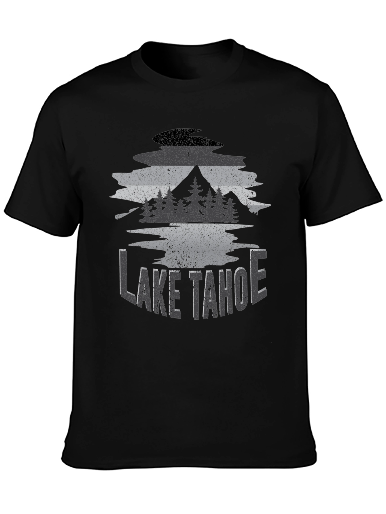 Lake Tahoe Graphic Tee - Unisex Black T-Shirt