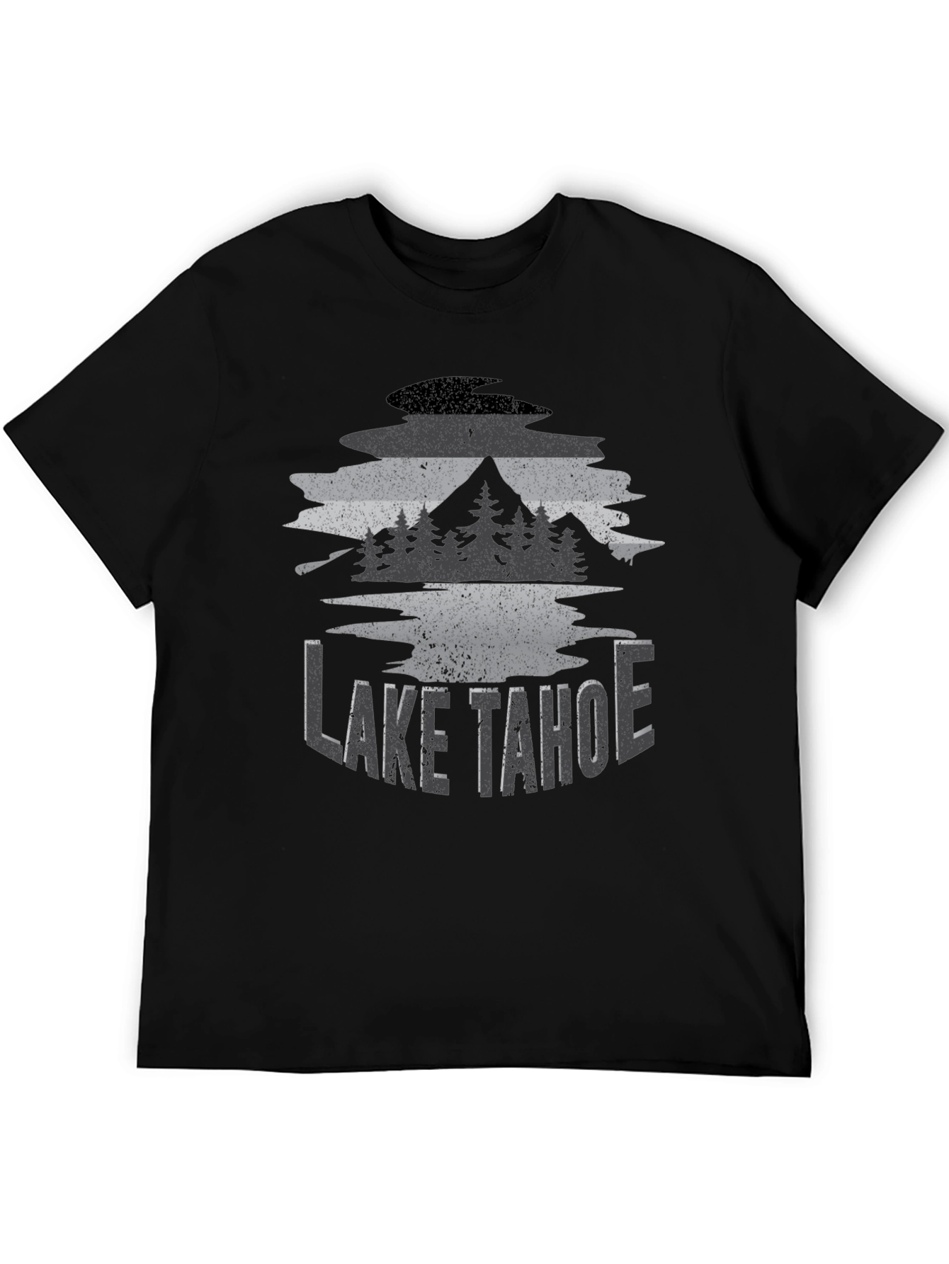 Lake Tahoe Graphic Tee - Unisex Black T-Shirt