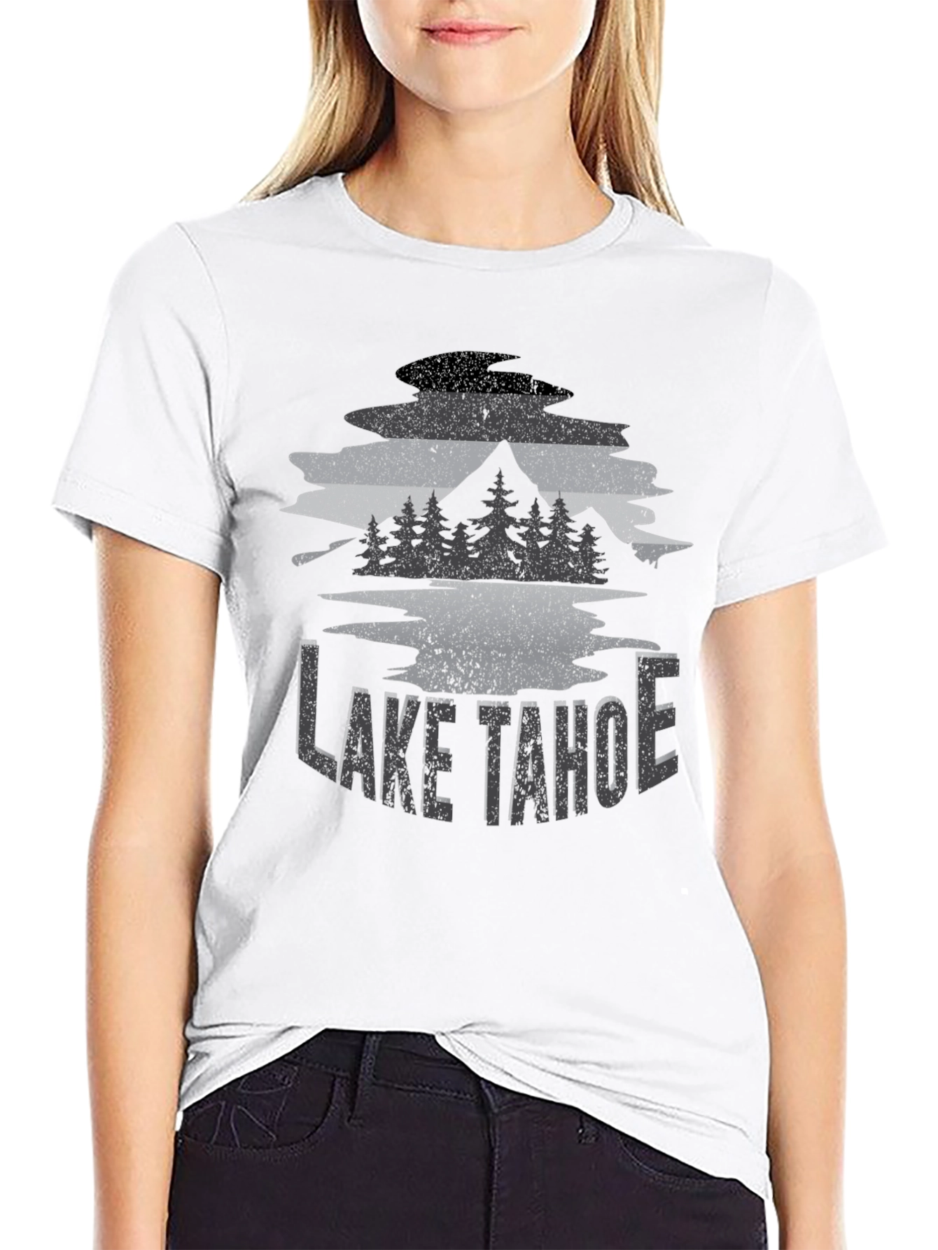 Lake Tahoe Graphic Tee - Unisex Black T-Shirt