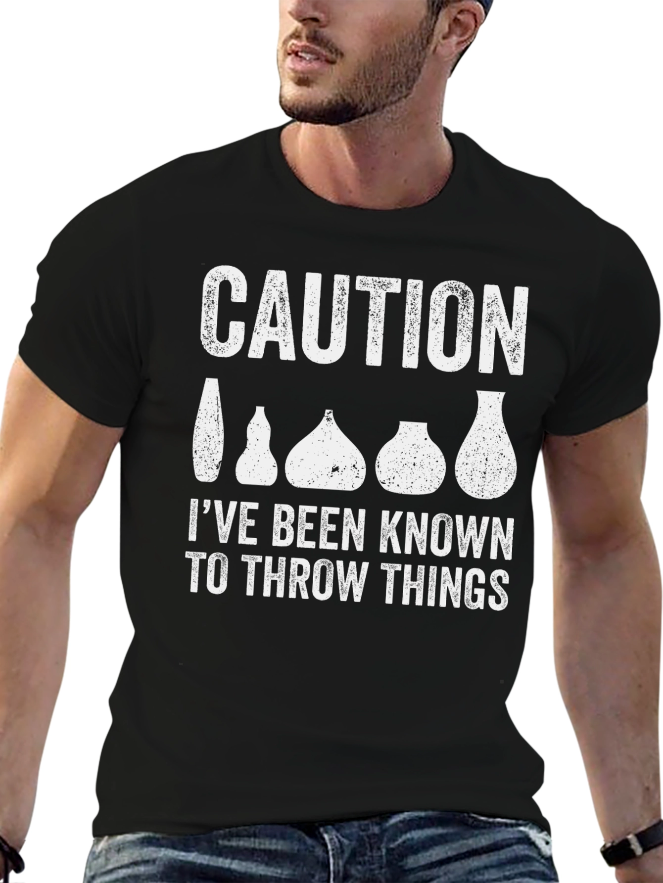 Caution: I Throw Things Pottery T-Shirt