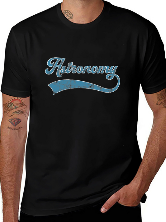 Astronomy Graphic Tee - Vintage Style Black T-Shirt