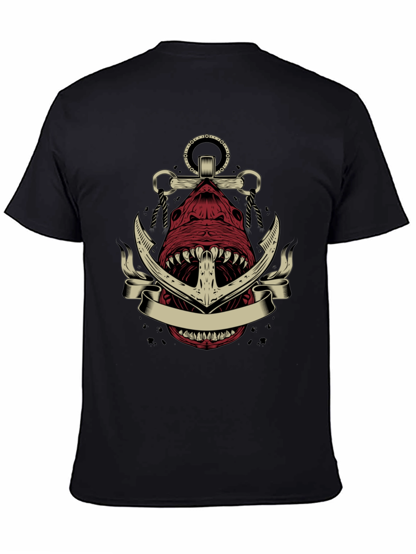 Anchor Shark Graphic Tee - Nautical Style