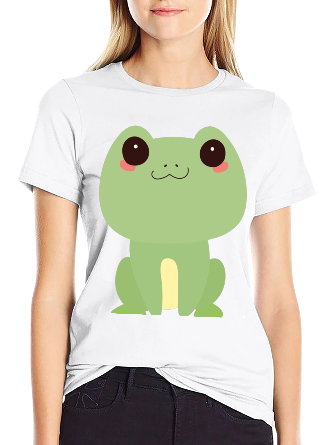 Cute Frog Graphic Tee - Mens Black T-Shirt