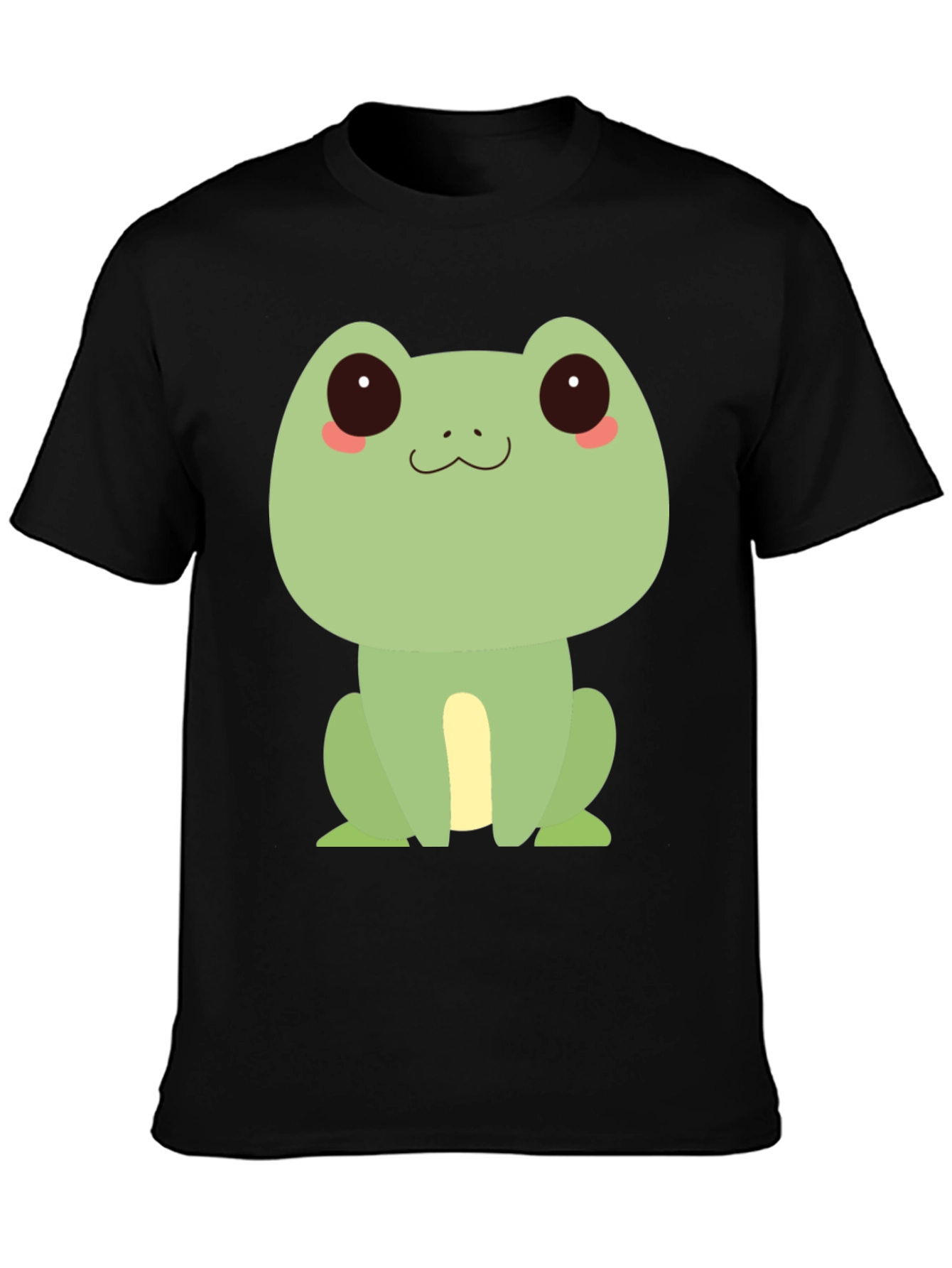 Cute Frog Graphic Tee - Mens Black T-Shirt