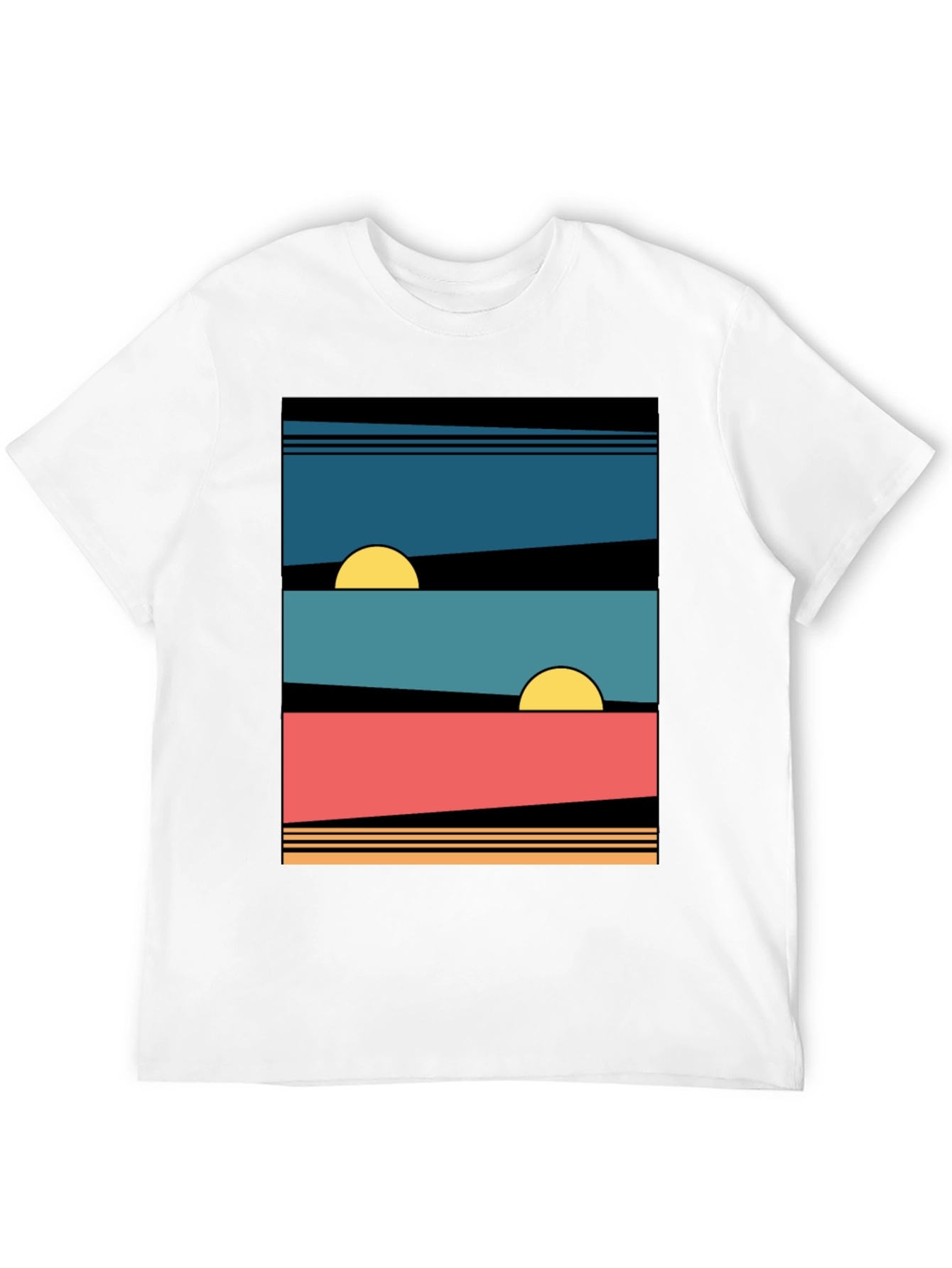 Retro Sunset Graphic Tee - Stylish Comfort