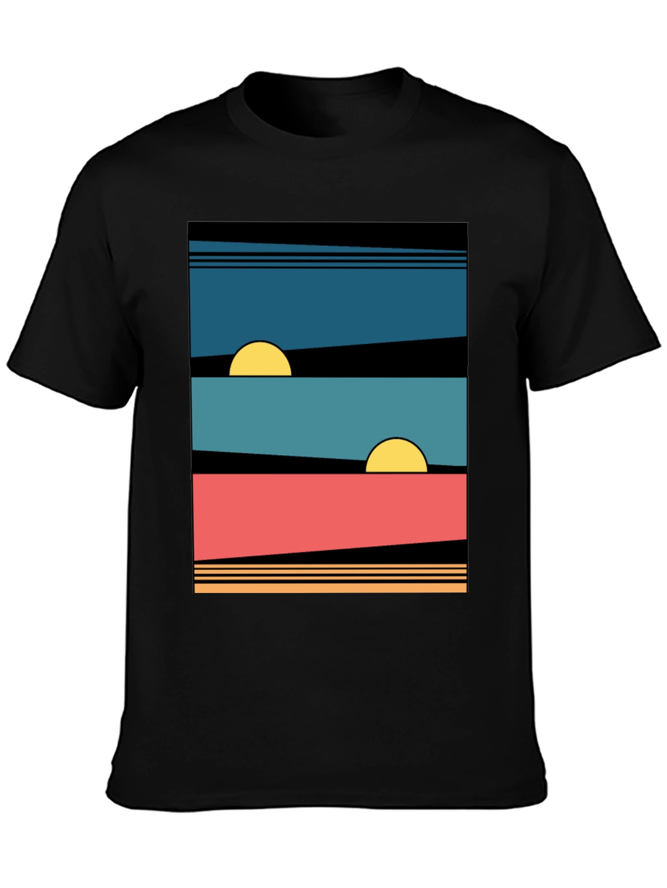 Retro Sunset Graphic Tee - Stylish Comfort