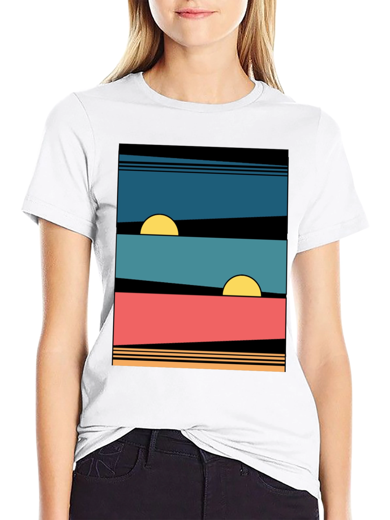Retro Sunset Graphic Tee - Stylish Comfort