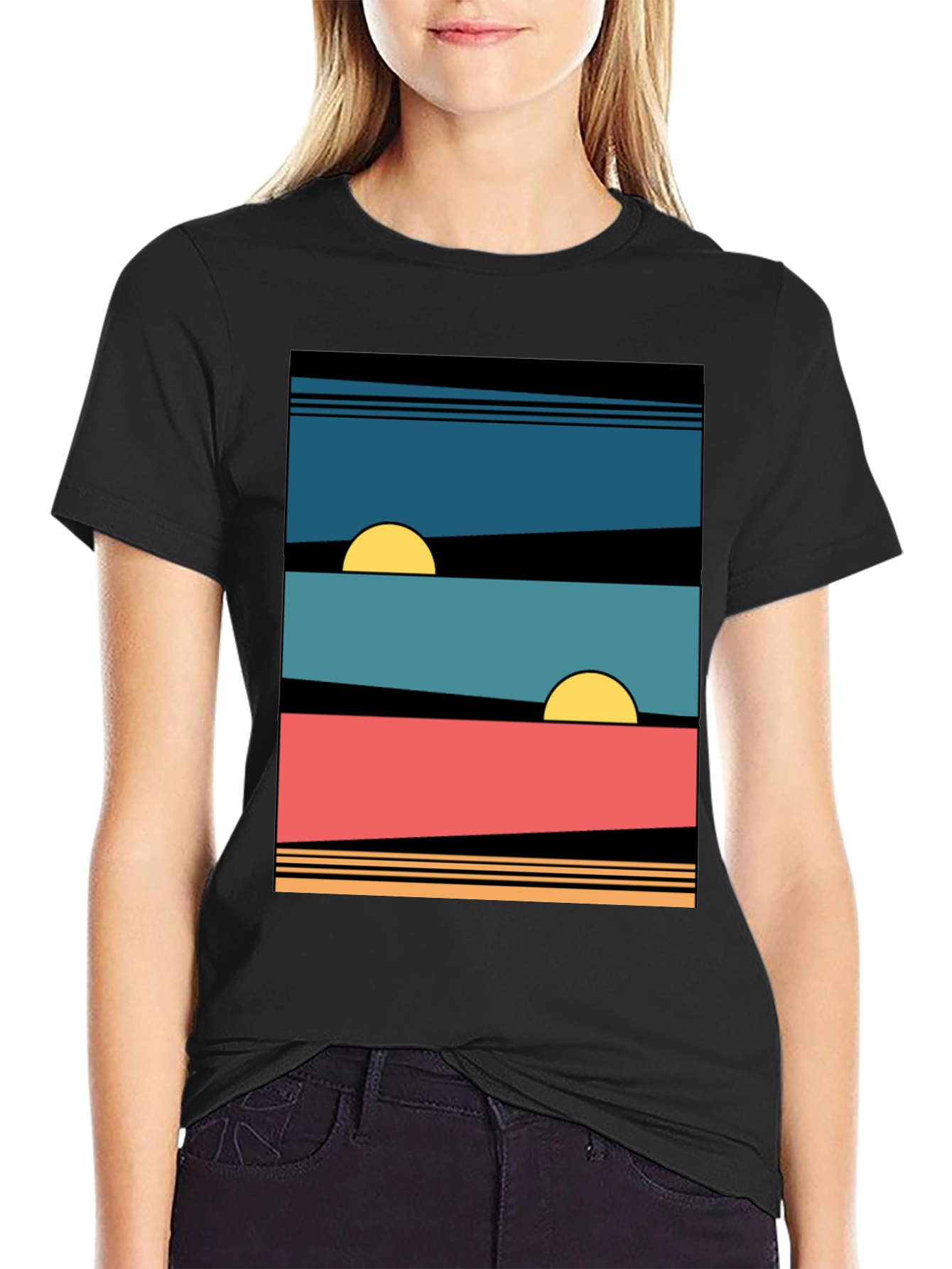 Retro Sunset Graphic Tee - Stylish Comfort