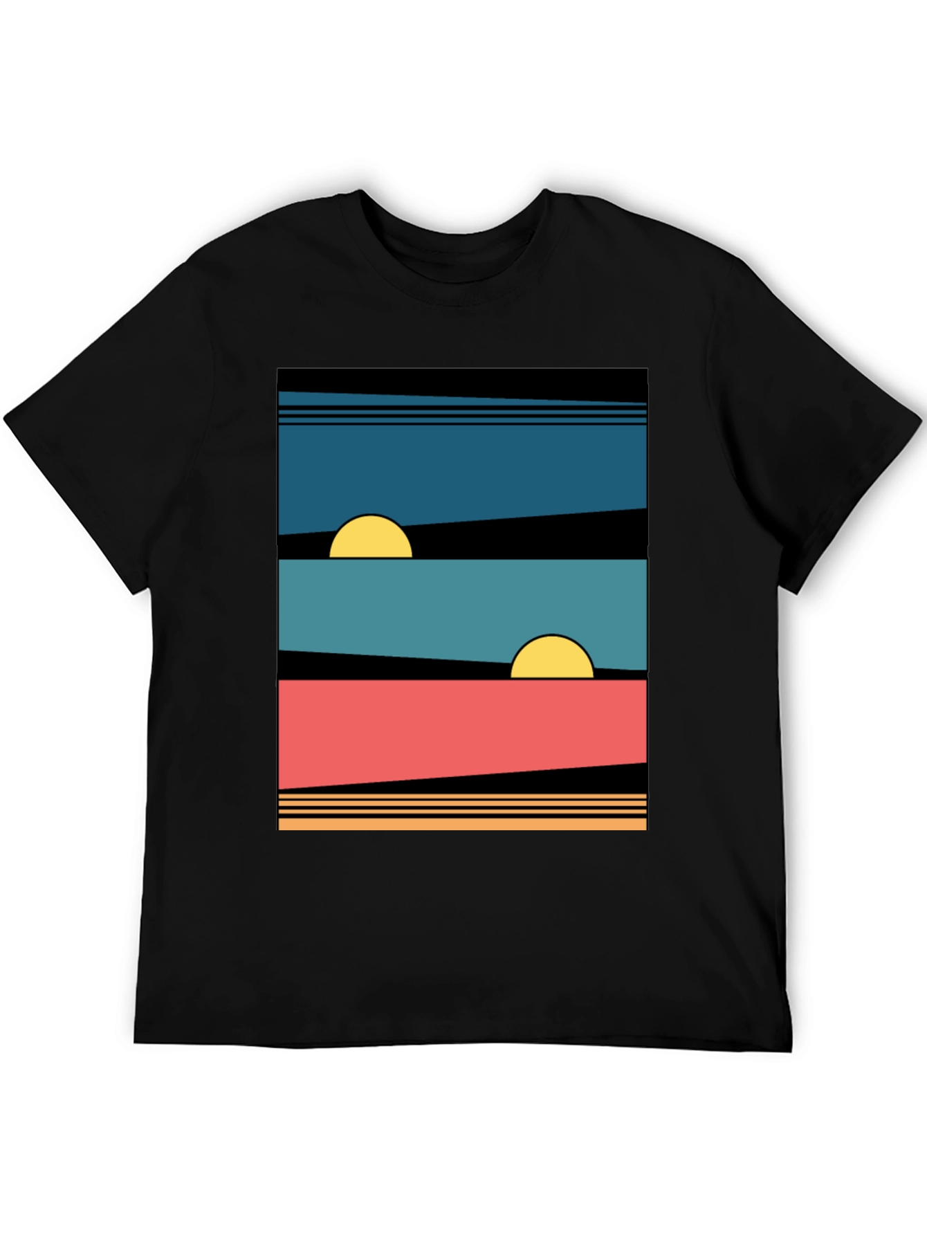 Retro Sunset Graphic Tee - Stylish Comfort