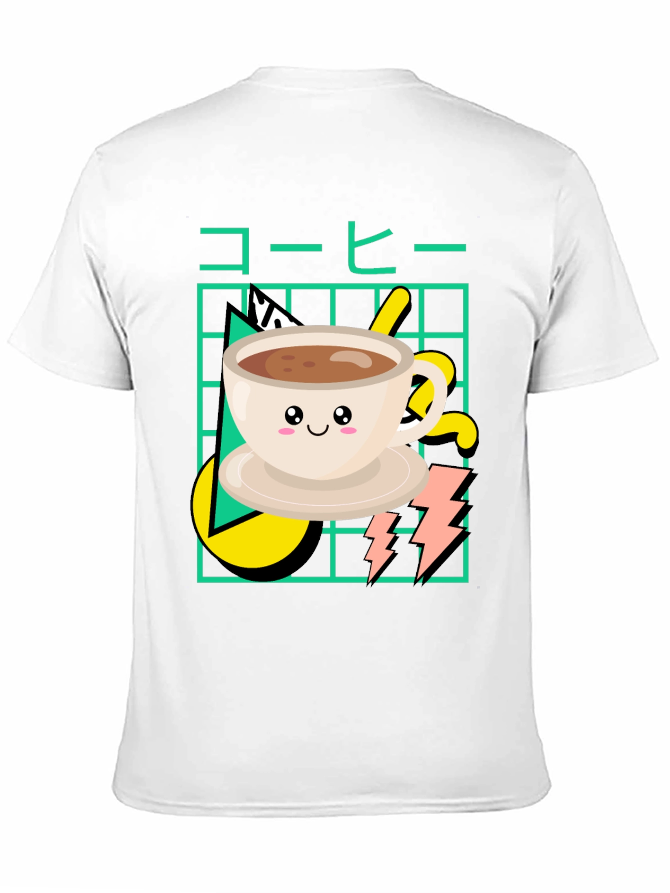 Kawaii Coffee Graphic T-Shirt - Retro 80s Design