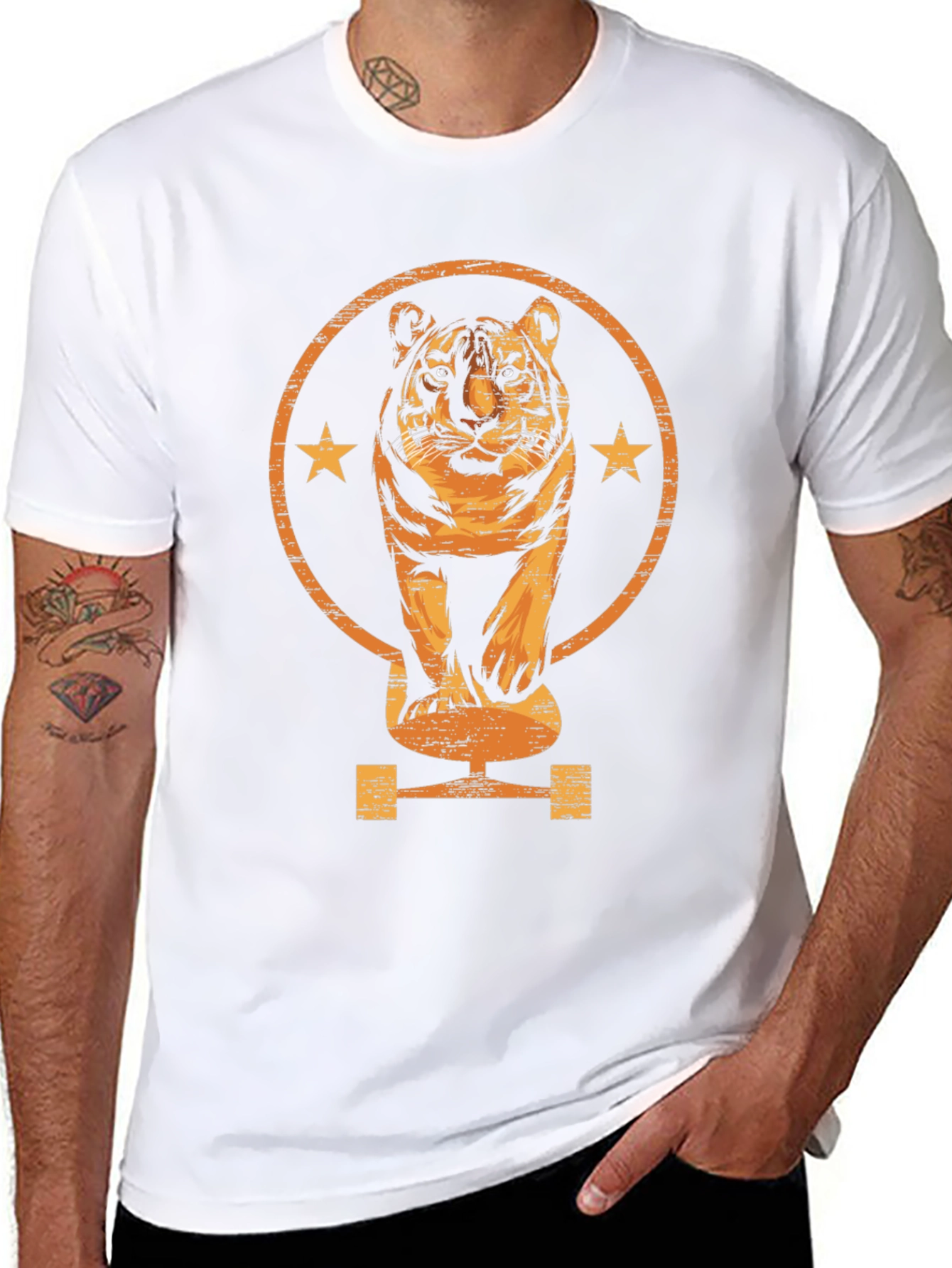 Tiger Skateboard Graphic Tee