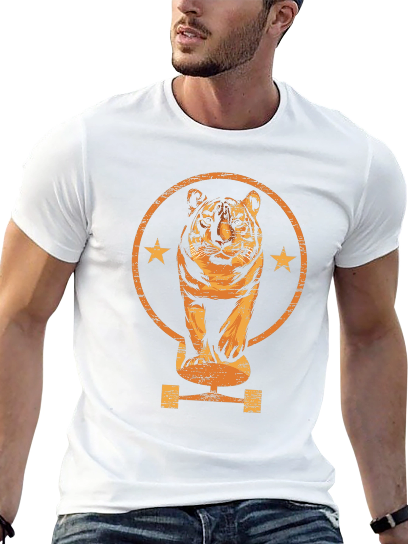 Tiger Skateboard Graphic Tee