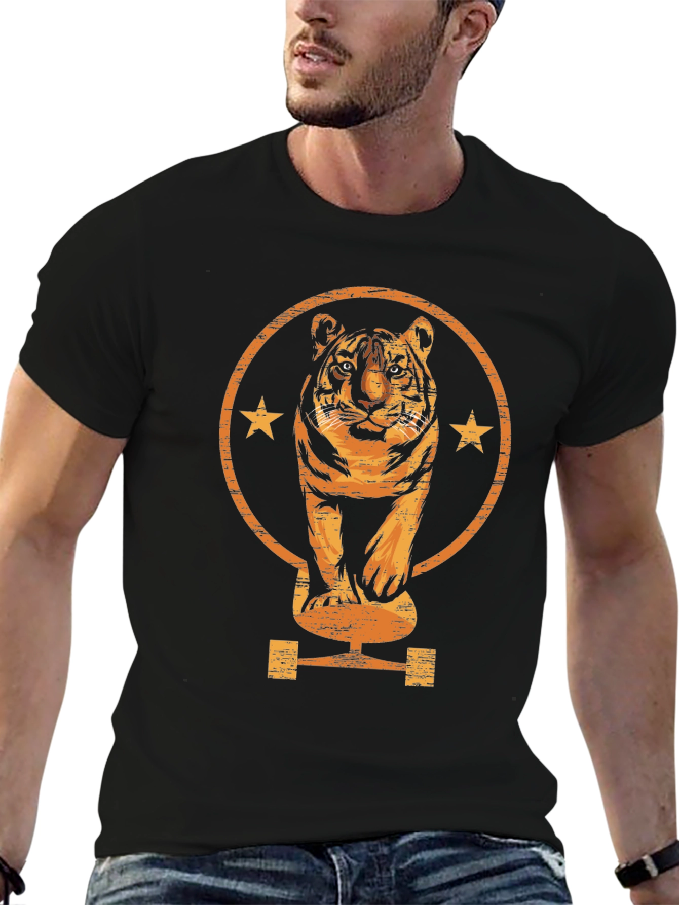 Tiger Skateboard Graphic Tee