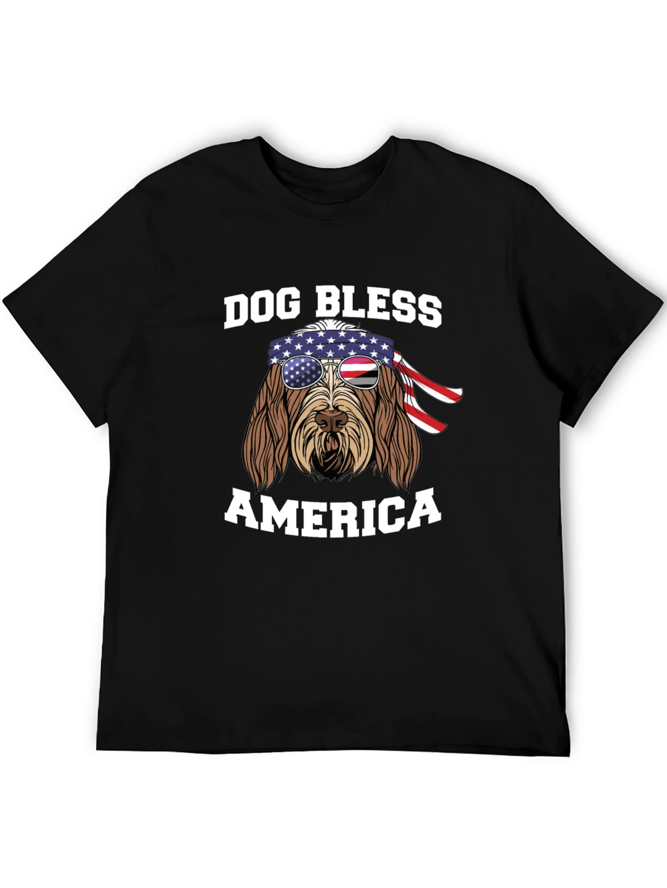 Dog Bless America T-Shirt - Patriotic Pup Tee