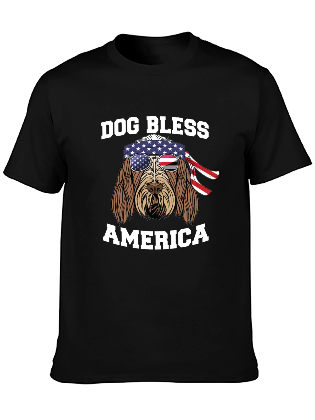 Dog Bless America T-Shirt - Patriotic Pup Tee