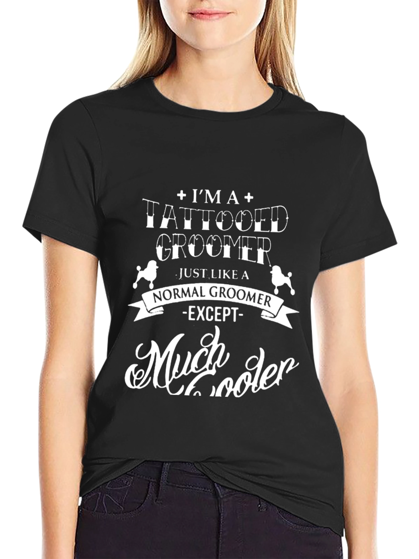 Tattooed Groomer Graphic Tee - Much Cooler Dog Groomer