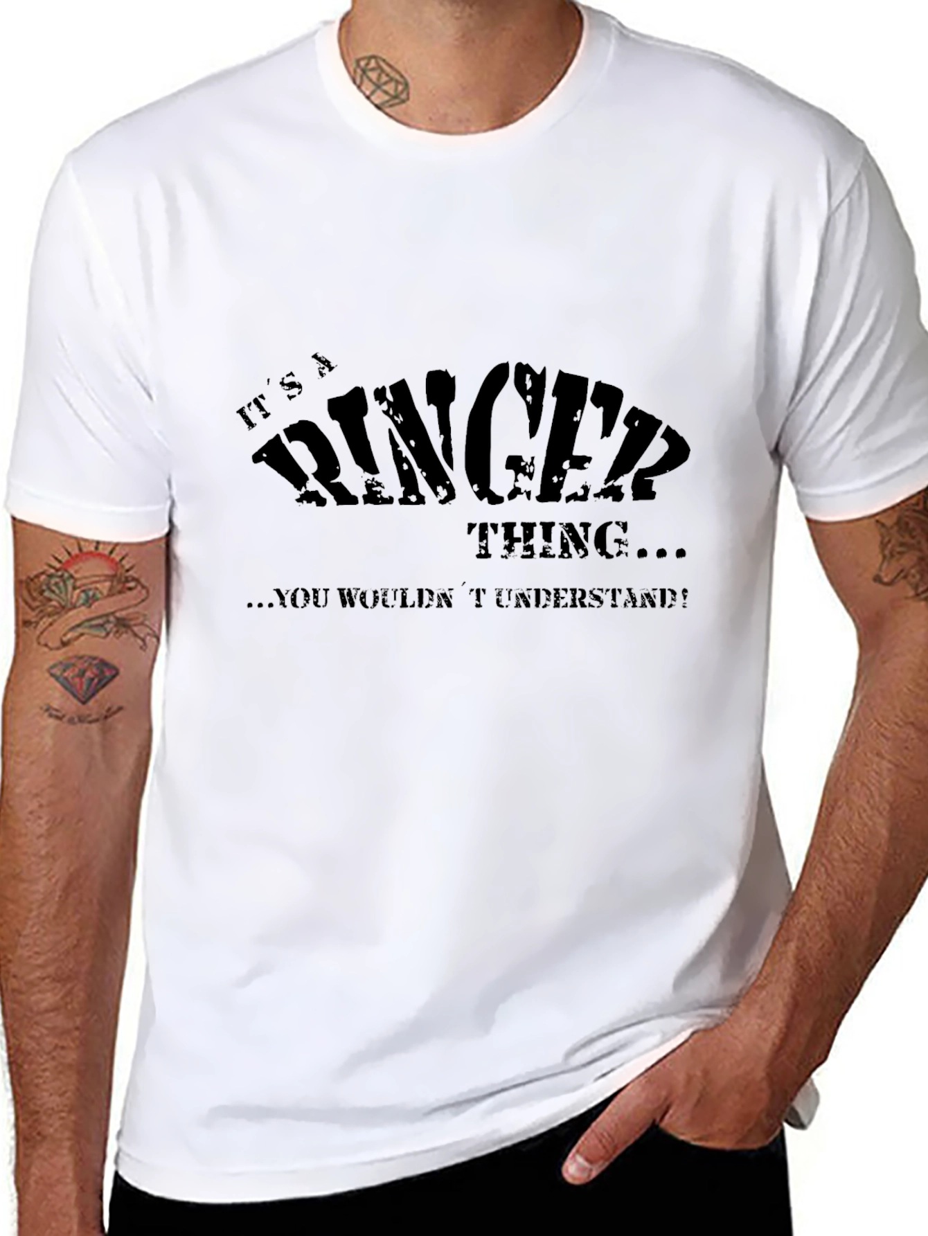 Its a Ringer Thing Mens Black T-Shirt