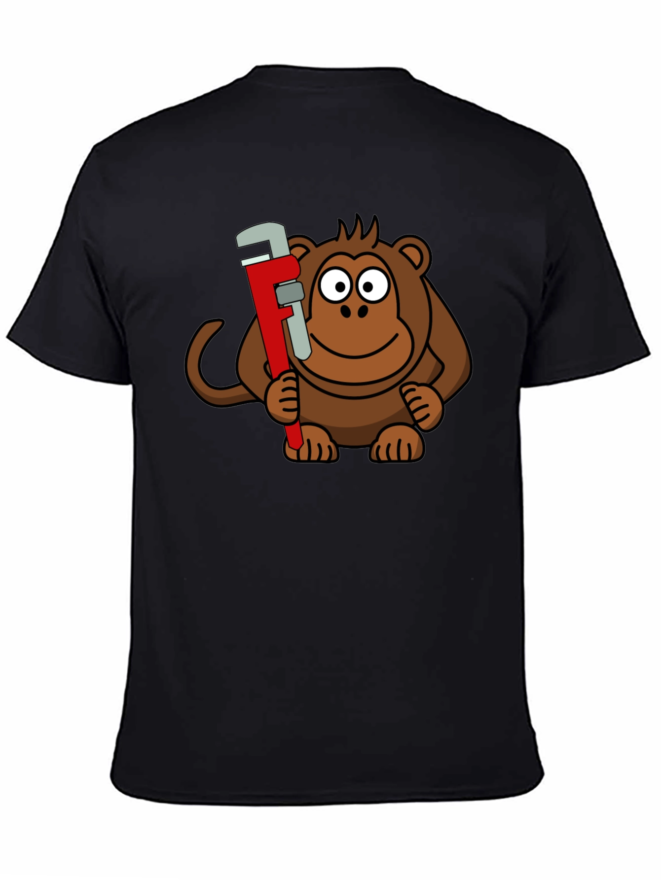Monkey Wrench Graphic Tee - Black Cotton T-Shirt