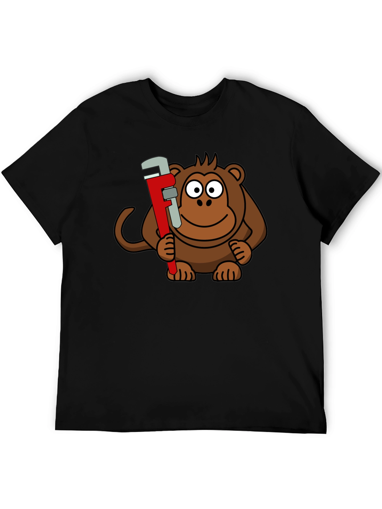 Monkey Wrench Graphic Tee - Black Cotton T-Shirt