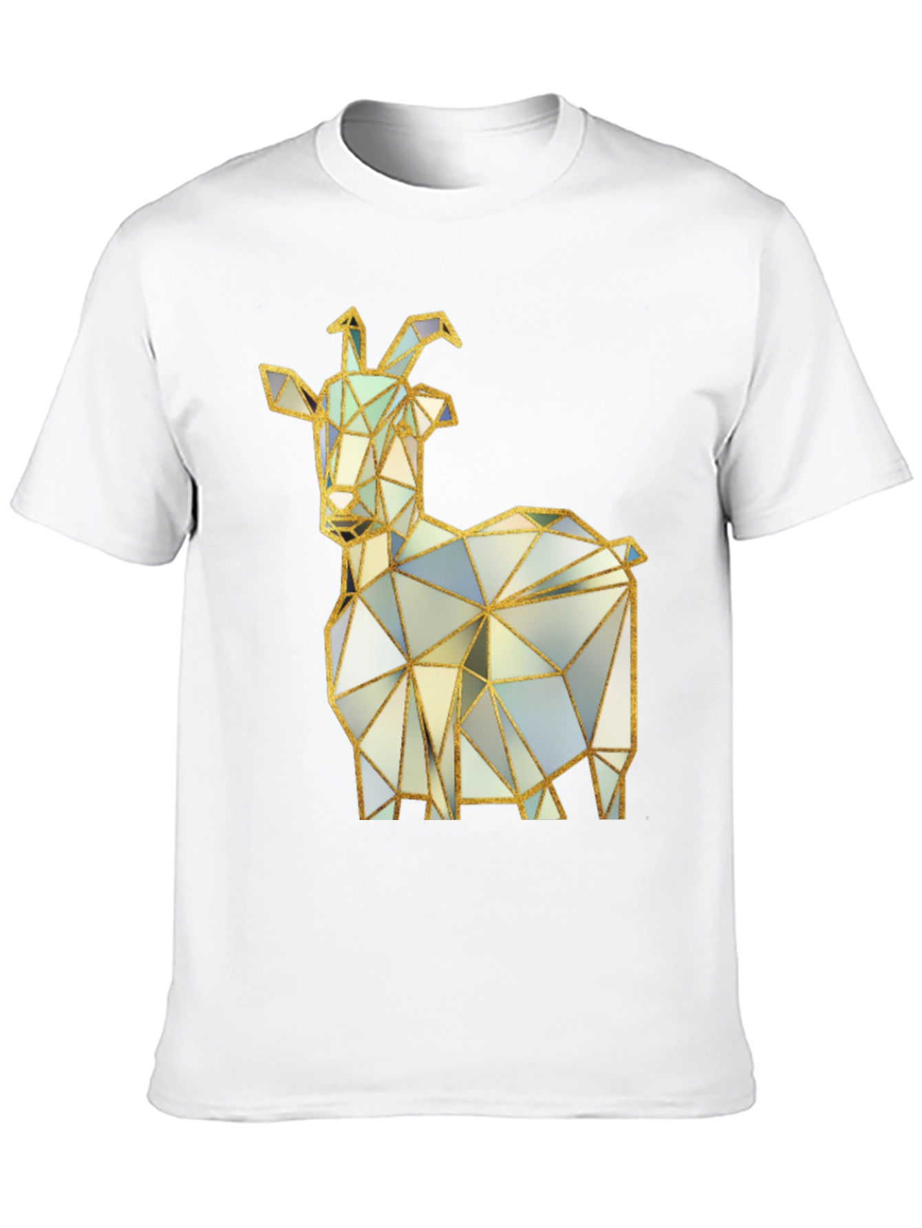 Geometric Goat T-Shirt - Black