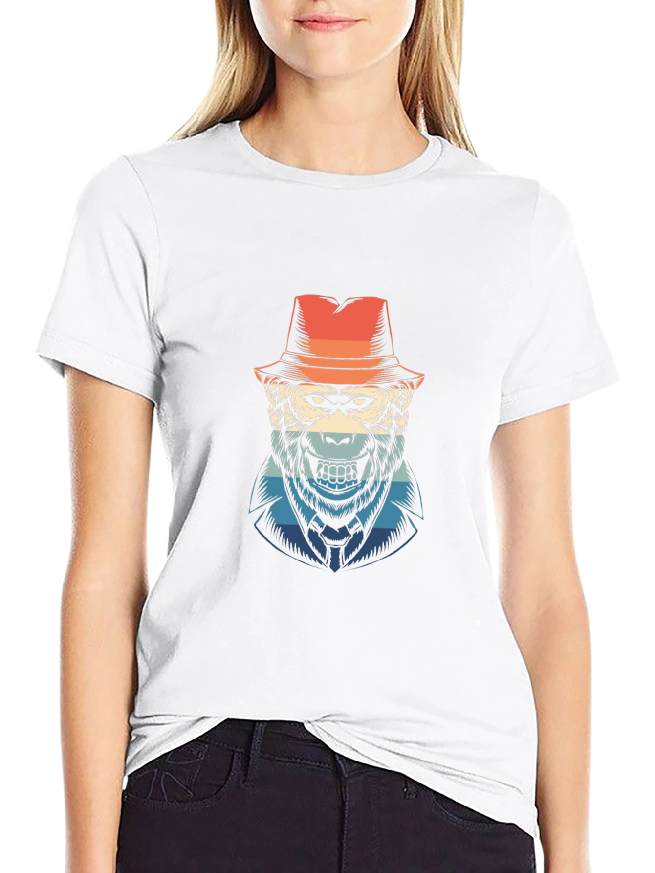 Cool Ape Fedora Graphic T-Shirt