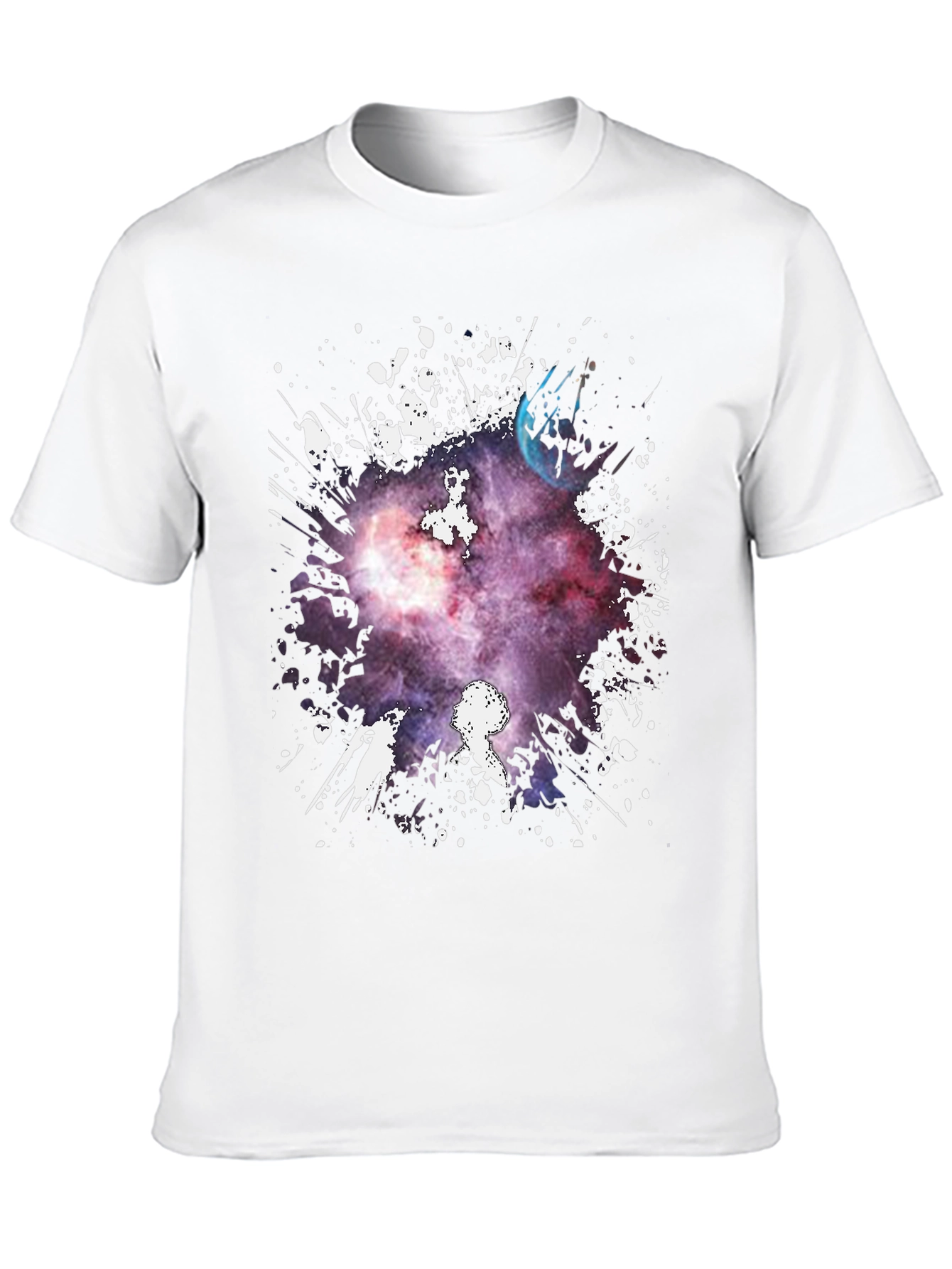 Galaxy Print Black T-Shirt