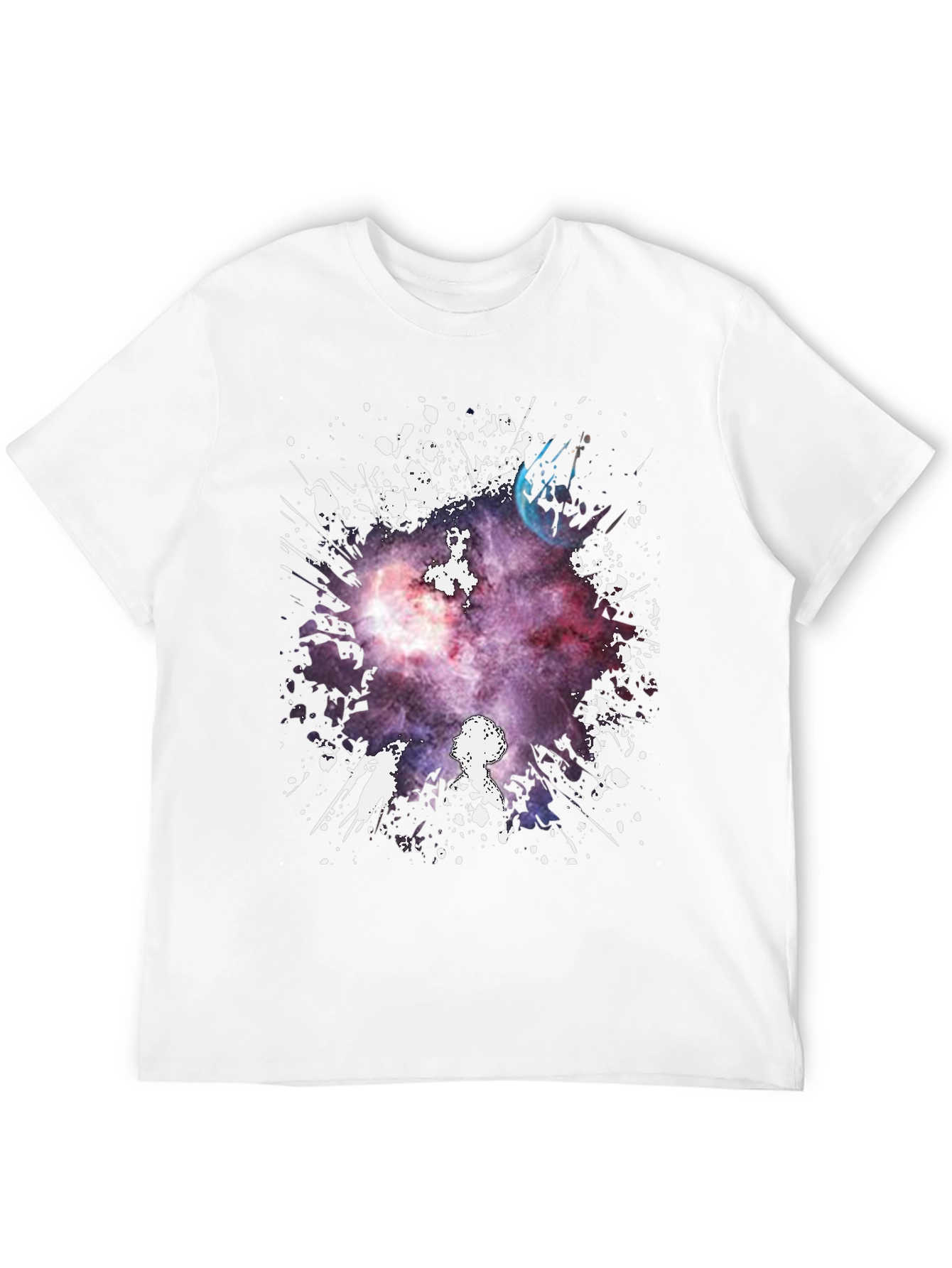 Galaxy Print Black T-Shirt