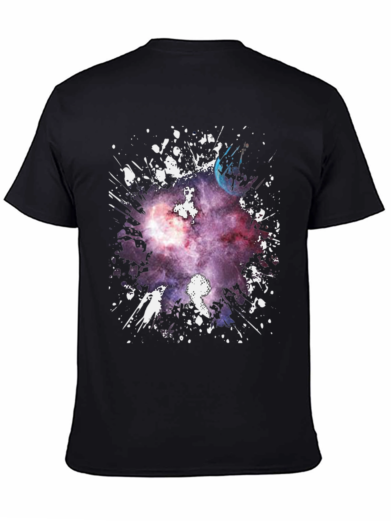 Galaxy Print Black T-Shirt