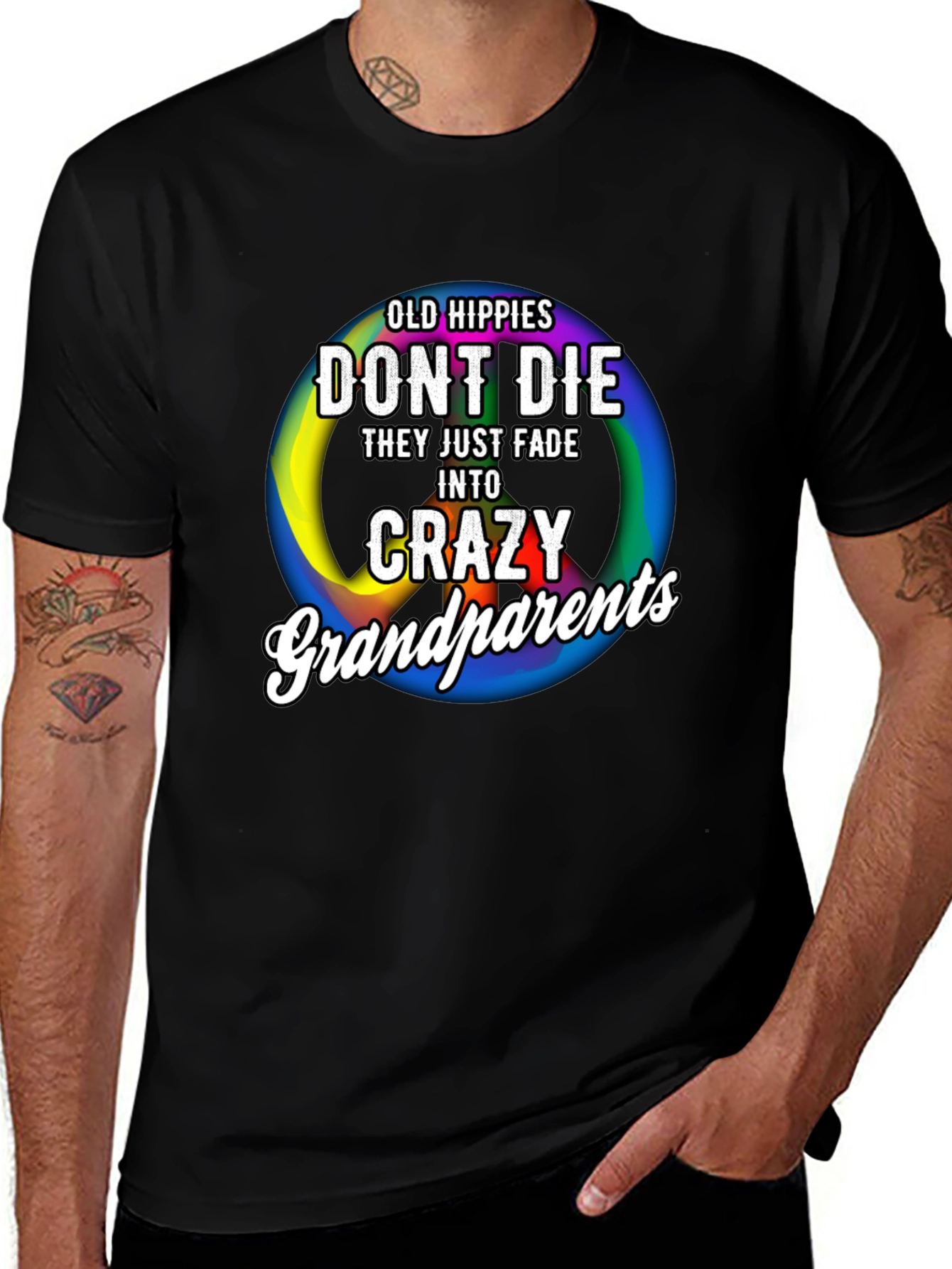 Old Hippies Dont Die T-Shirt Crazy Grandparents